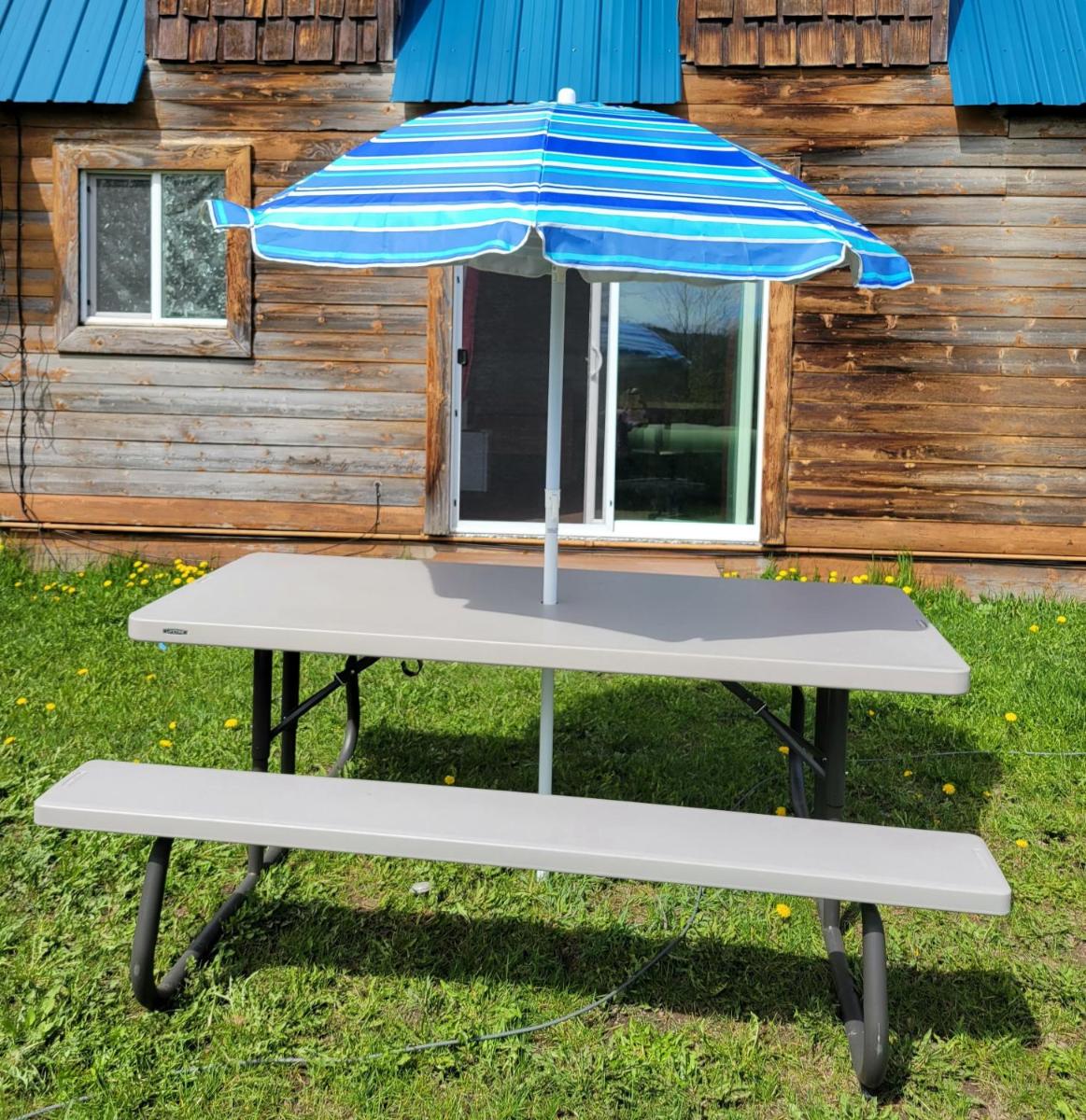 outdoor BBQ area