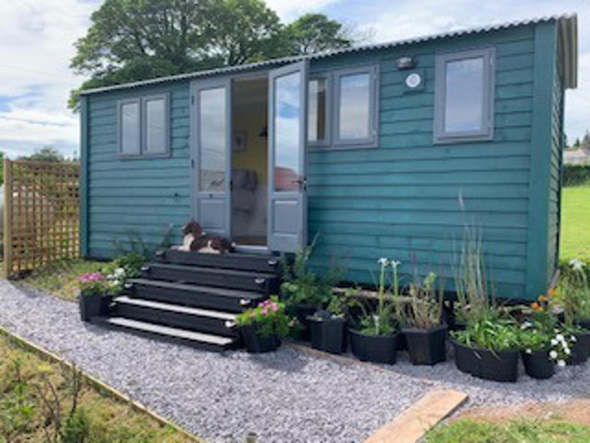 Shepherds Hut with Hot Tub North Wales Anglesey view 3