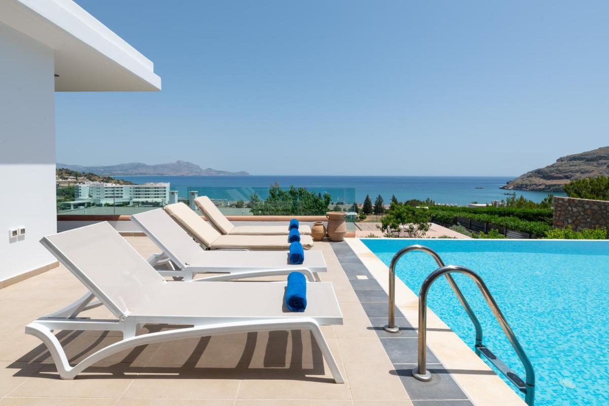 Villa Milena with private pool, Vlicha beach Lindos view 3