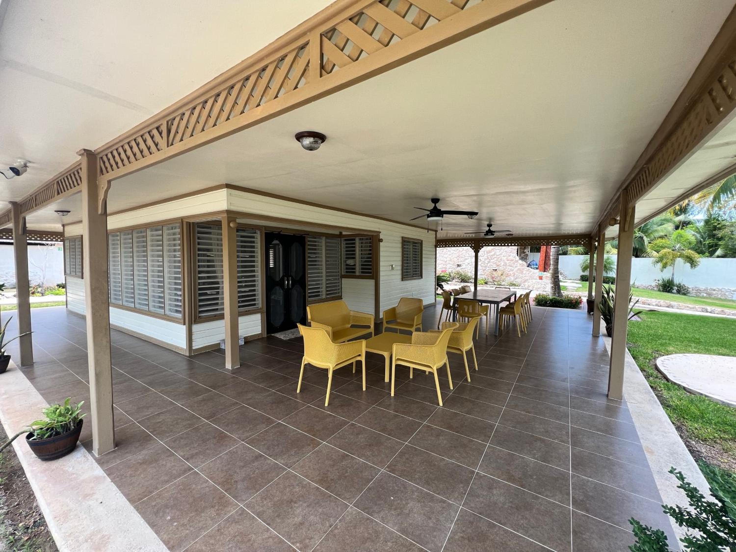 outdoor BBQ area