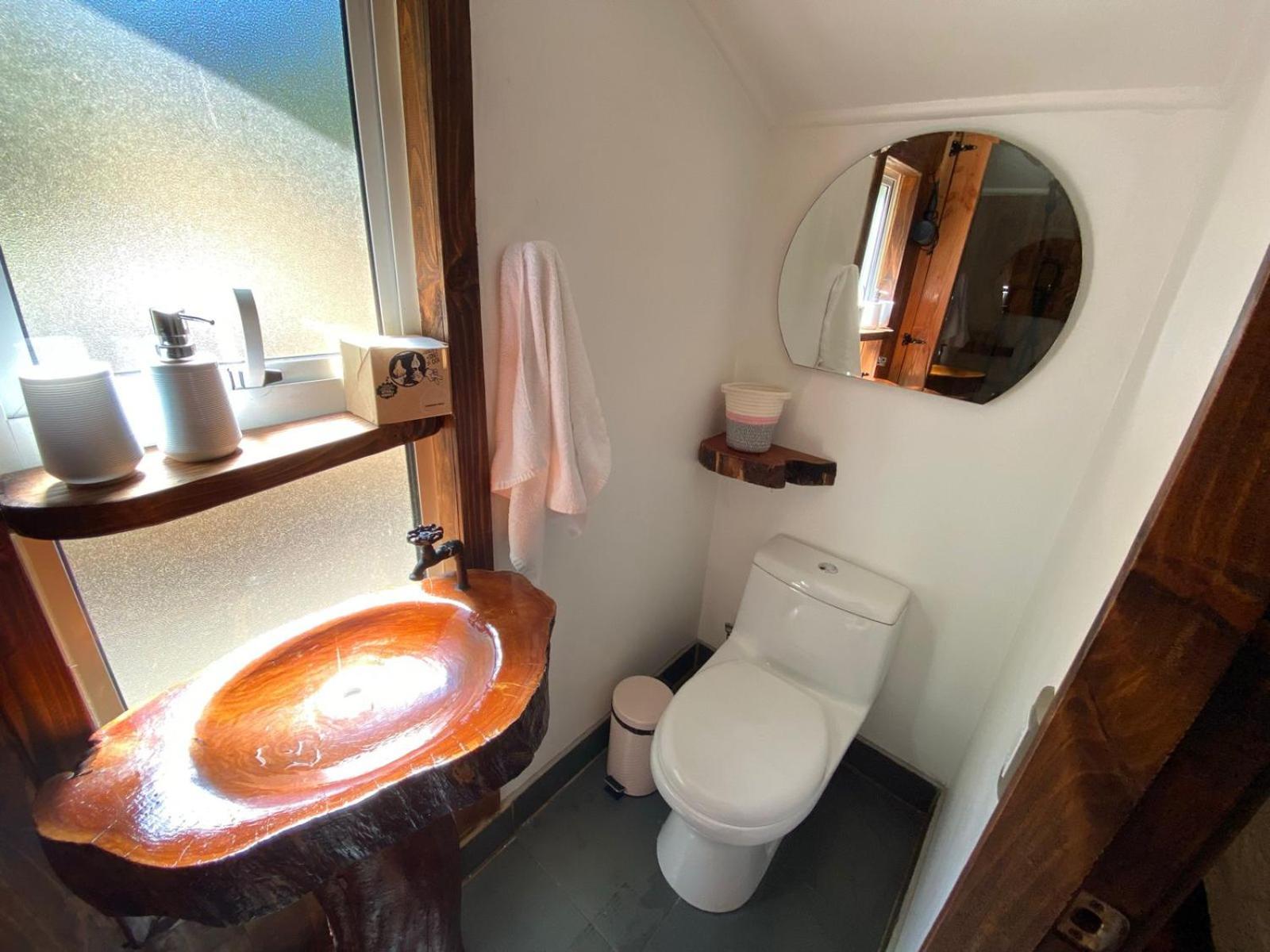 Cabaña con tinaja en bosque Valdiviano