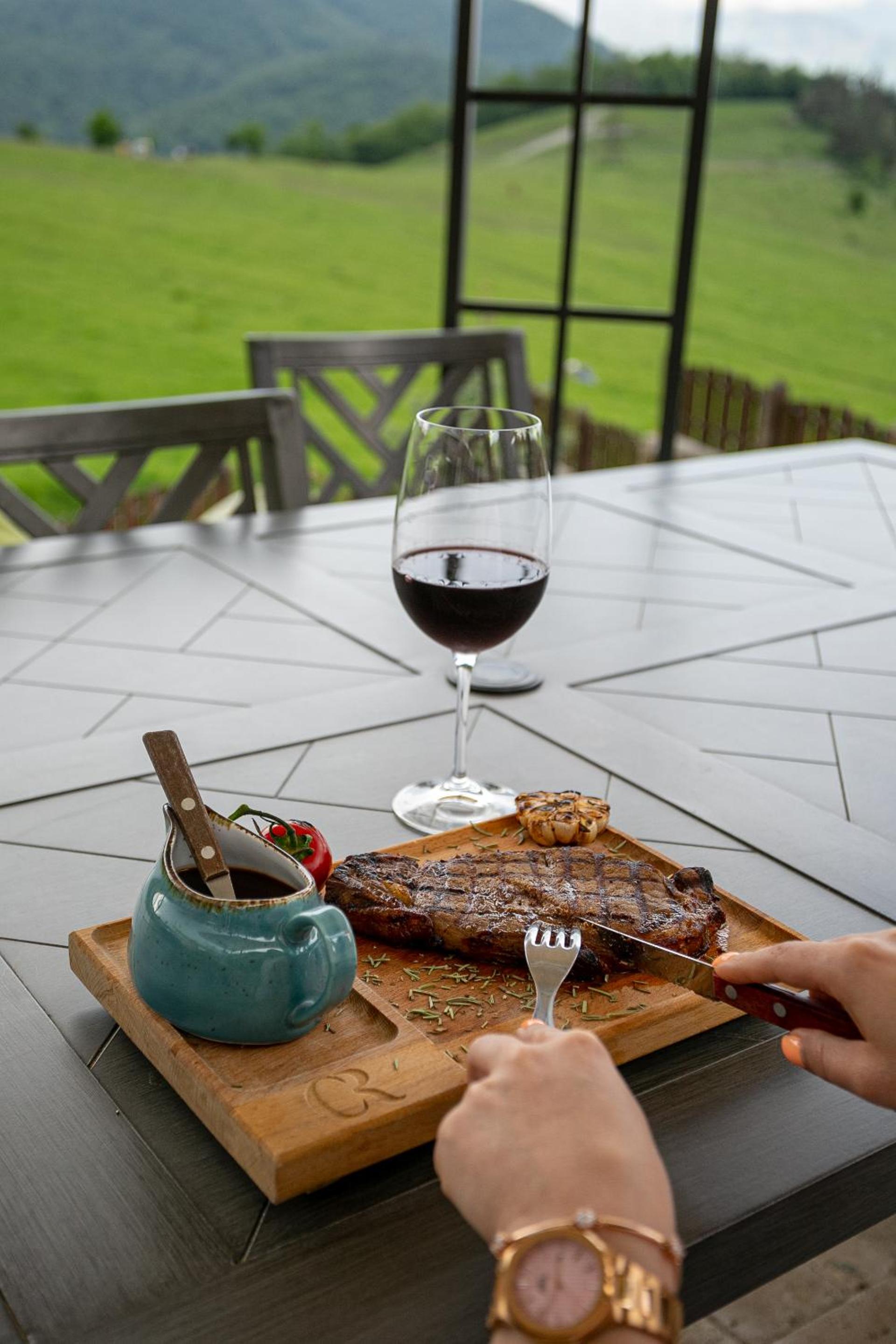outdoor BBQ area