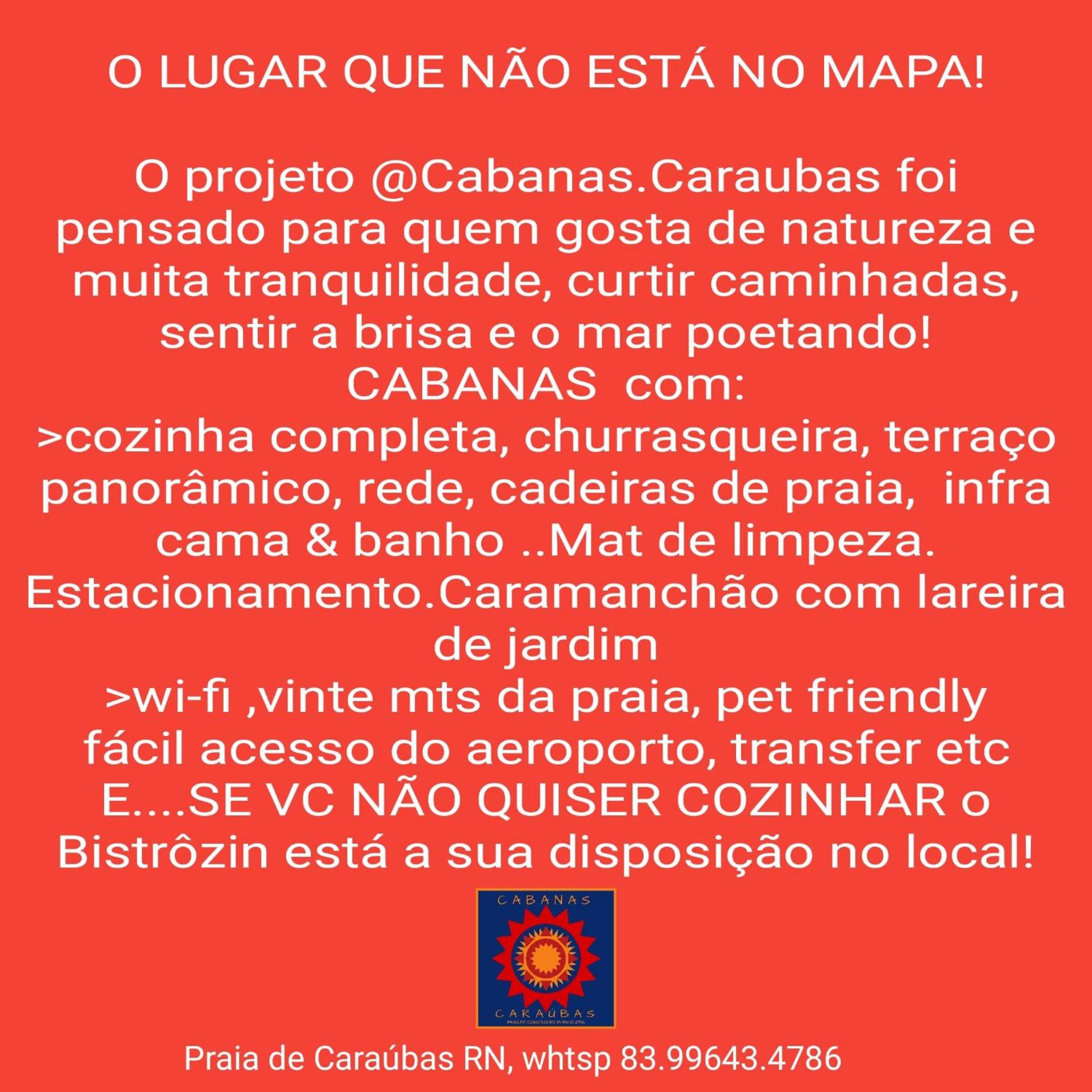 Cabanas Caraúbas - frente para o mar, ar & Tv