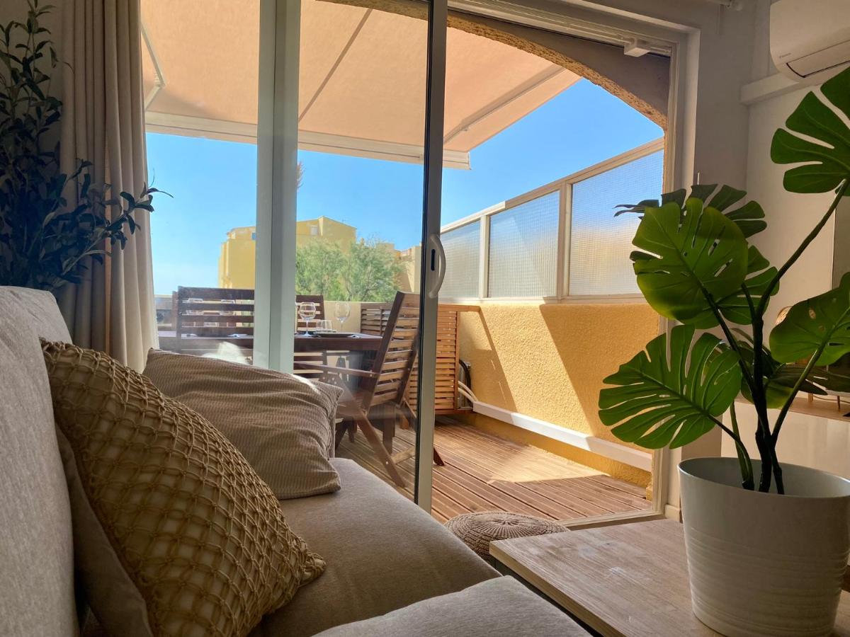 Terrasse vue mer 2 pièces à Leucate avec piscine view 3