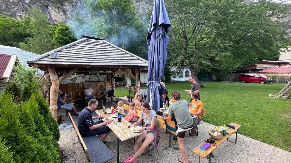 outdoor BBQ area