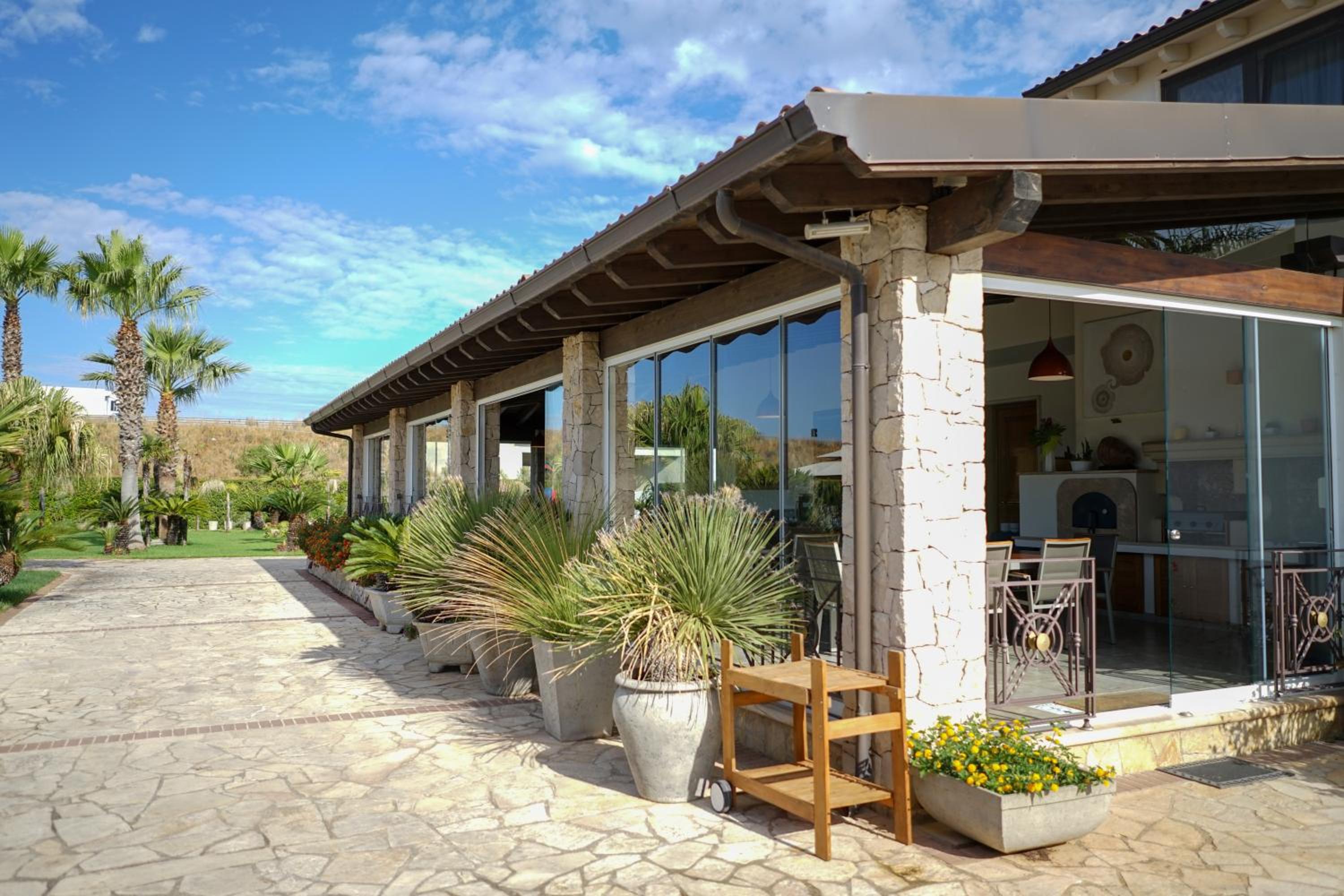 outdoor BBQ area