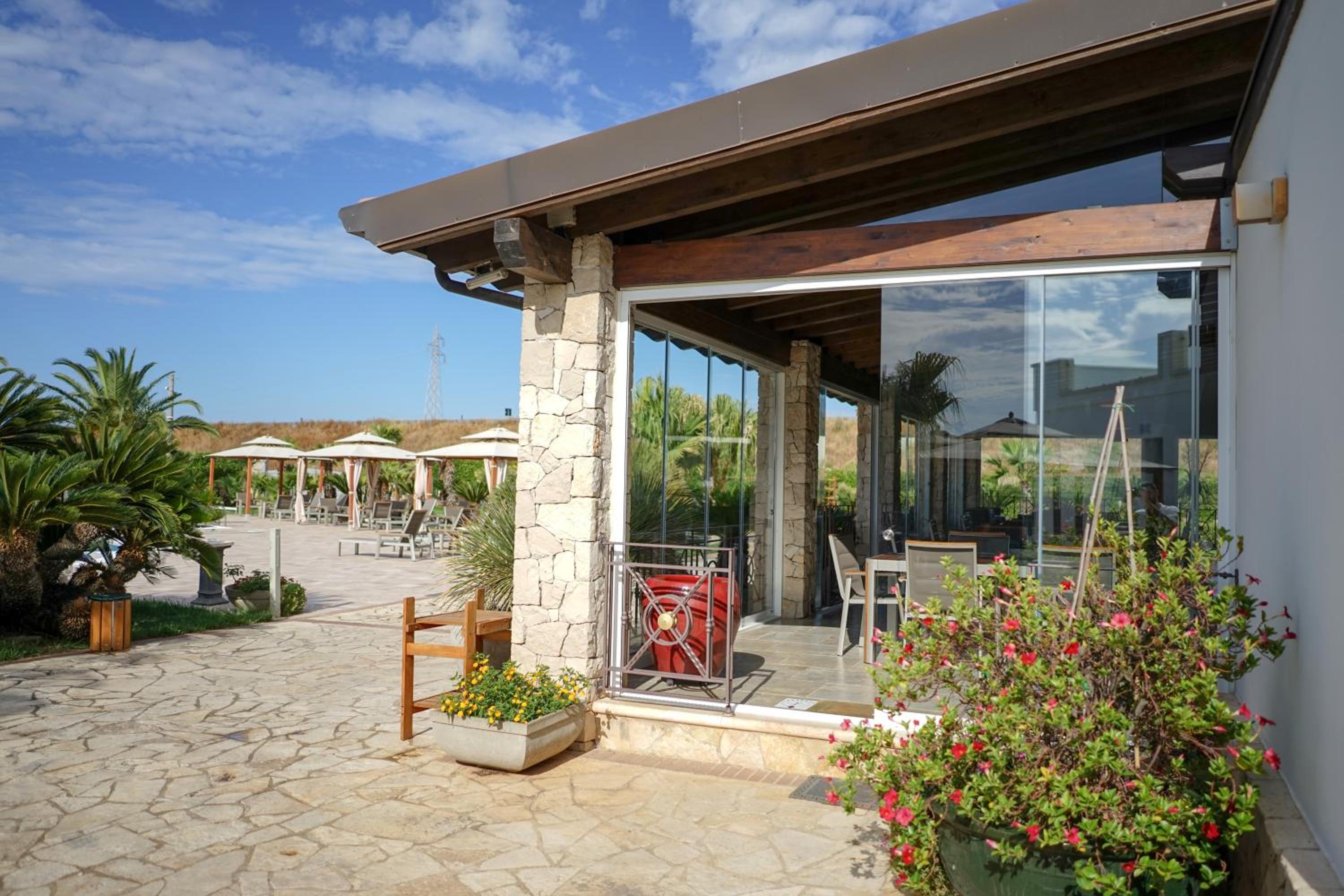 outdoor BBQ area
