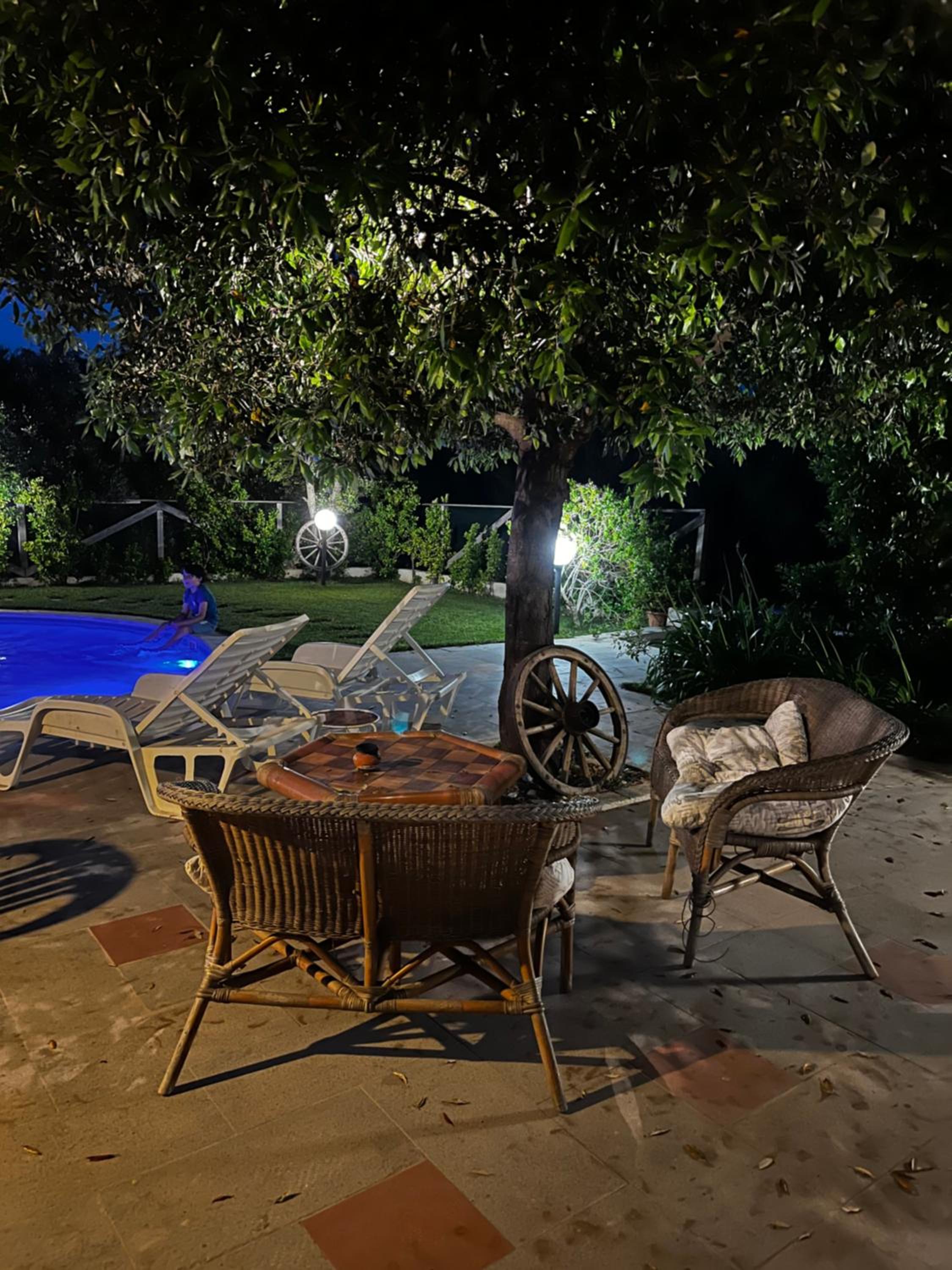 outdoor BBQ area