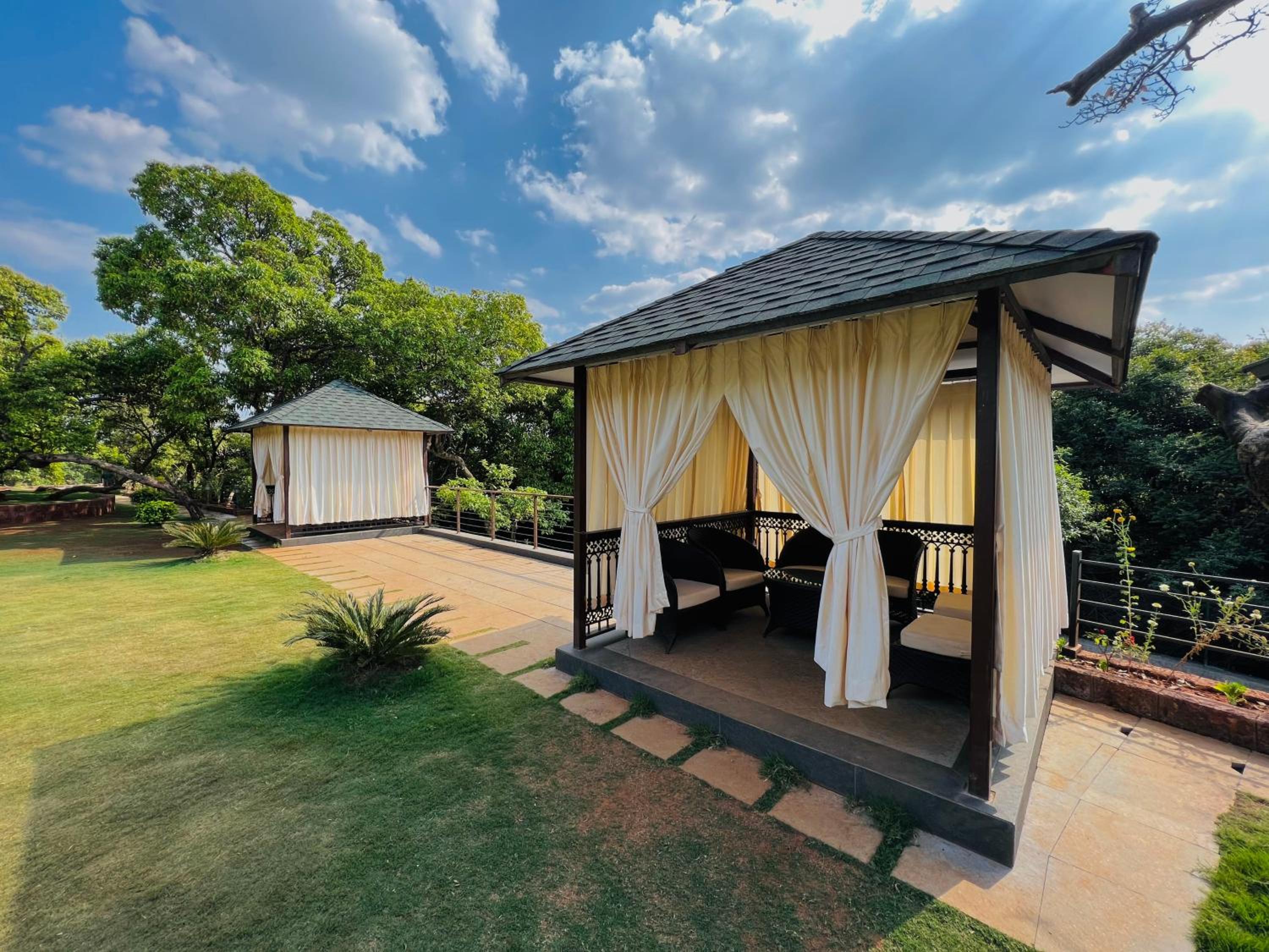 outdoor BBQ area
