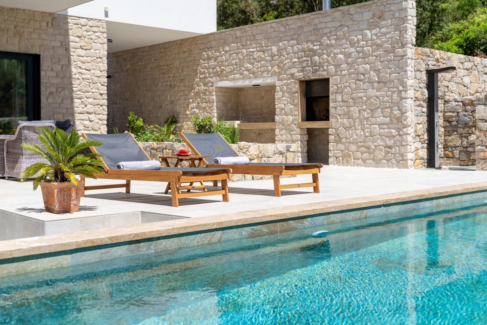 Villa Praska with private 28,5 sqm pool, 3 en-suite bedrooms, Sauna, 1km to Beach view 2