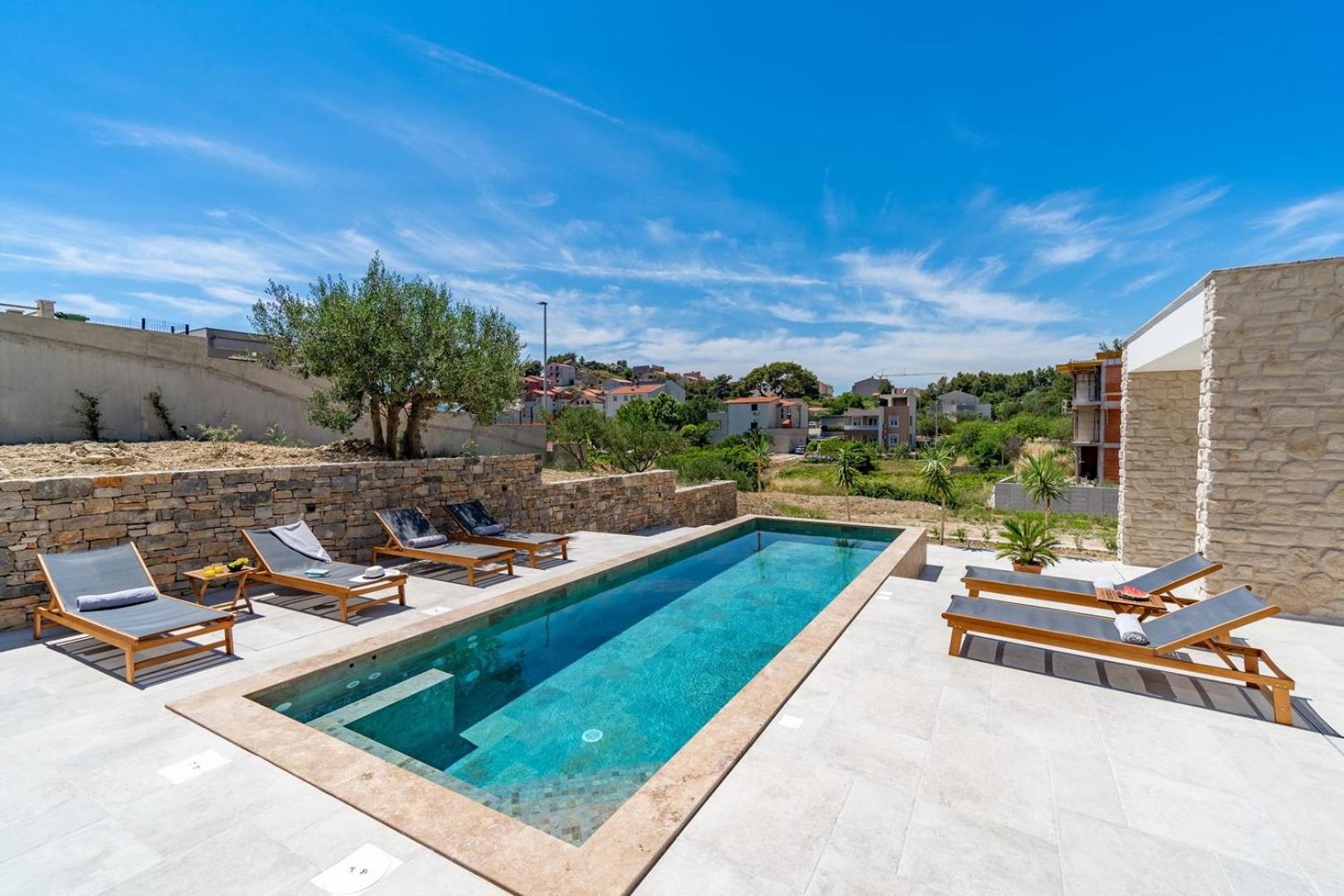 Villa Praska with private 28,5 sqm pool, 3 en-suite bedrooms, Sauna, 1km to Beach view 5