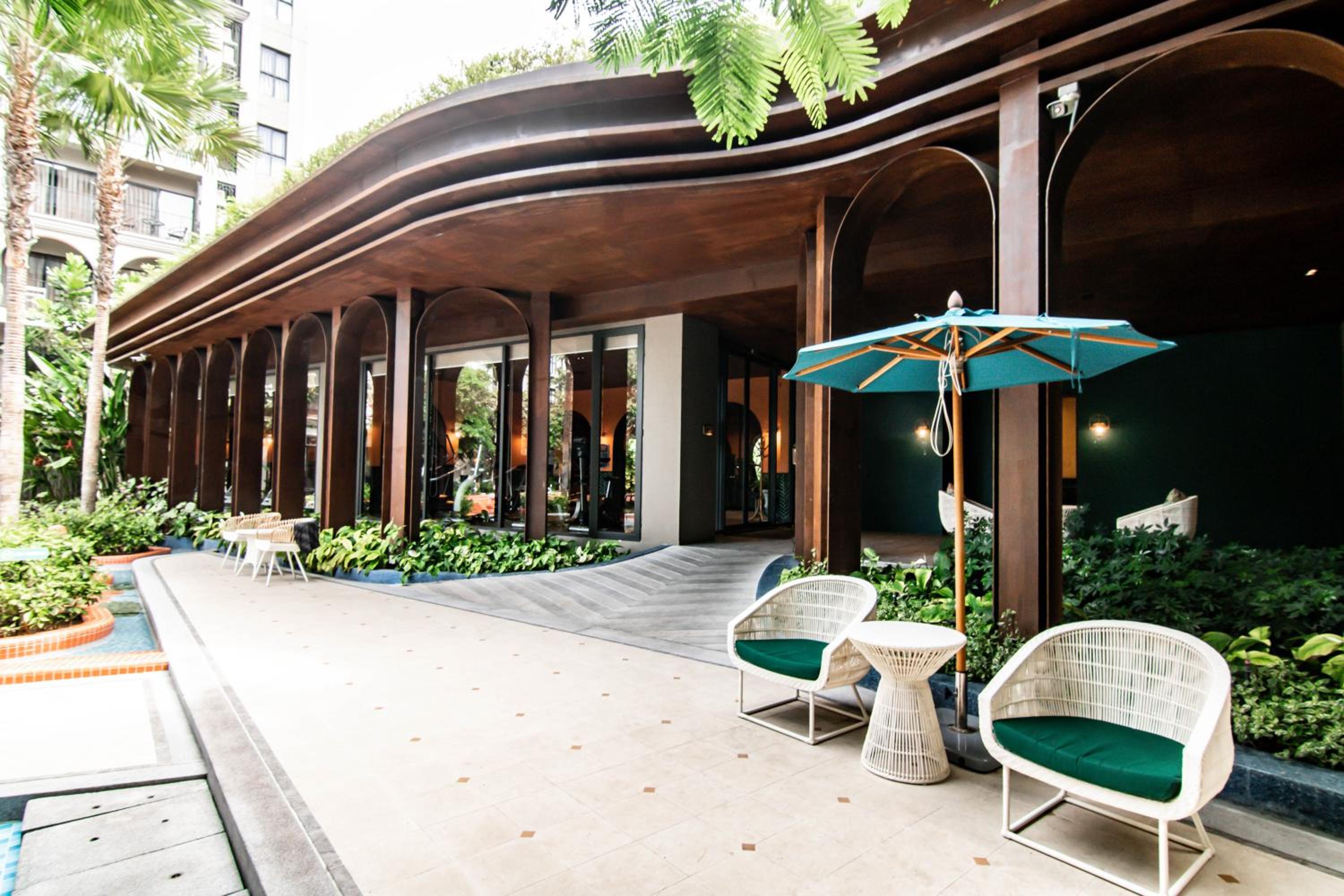 outdoor BBQ area