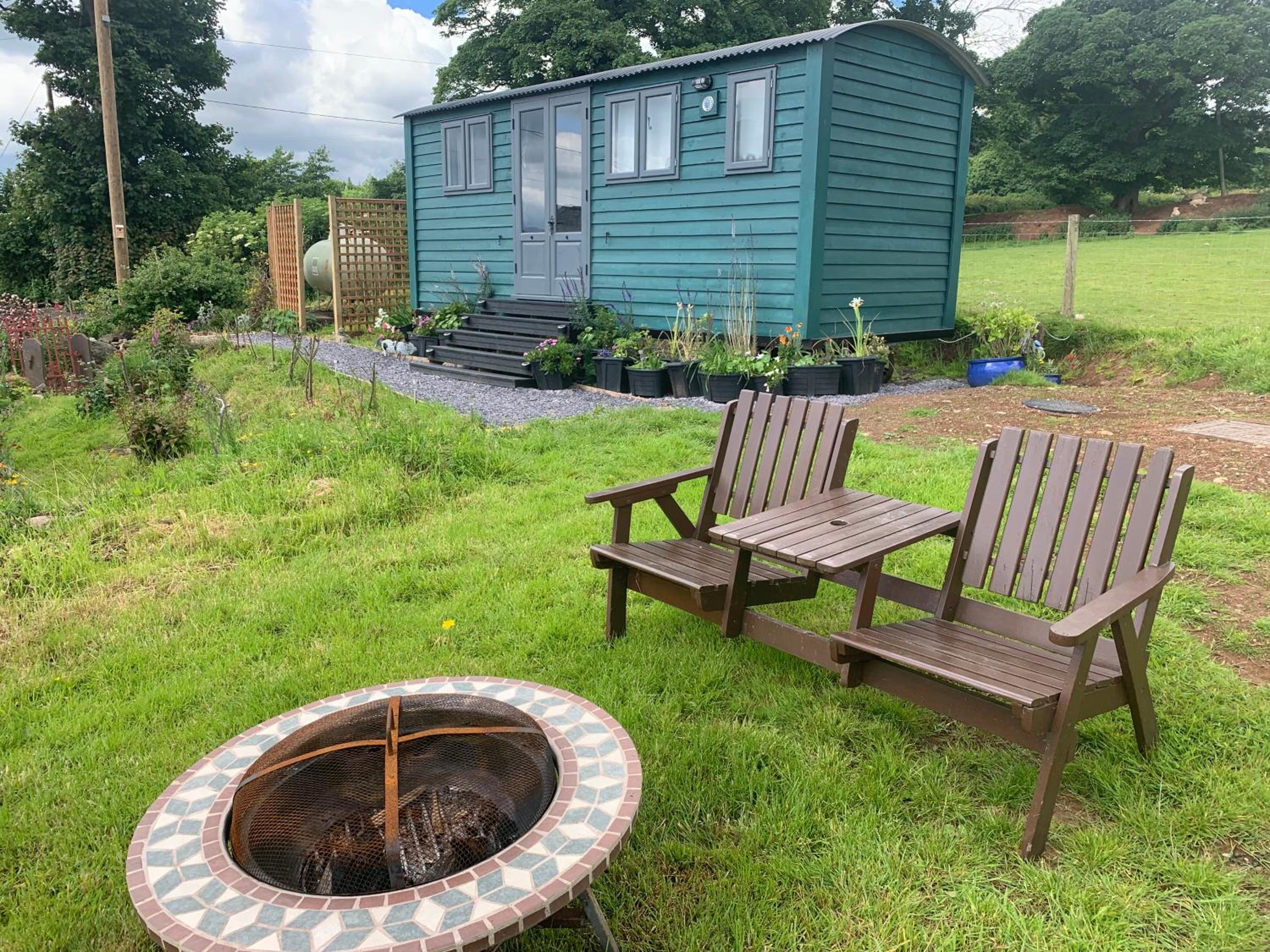 Shepherds Hut with Hot Tub North Wales Anglesey view 4