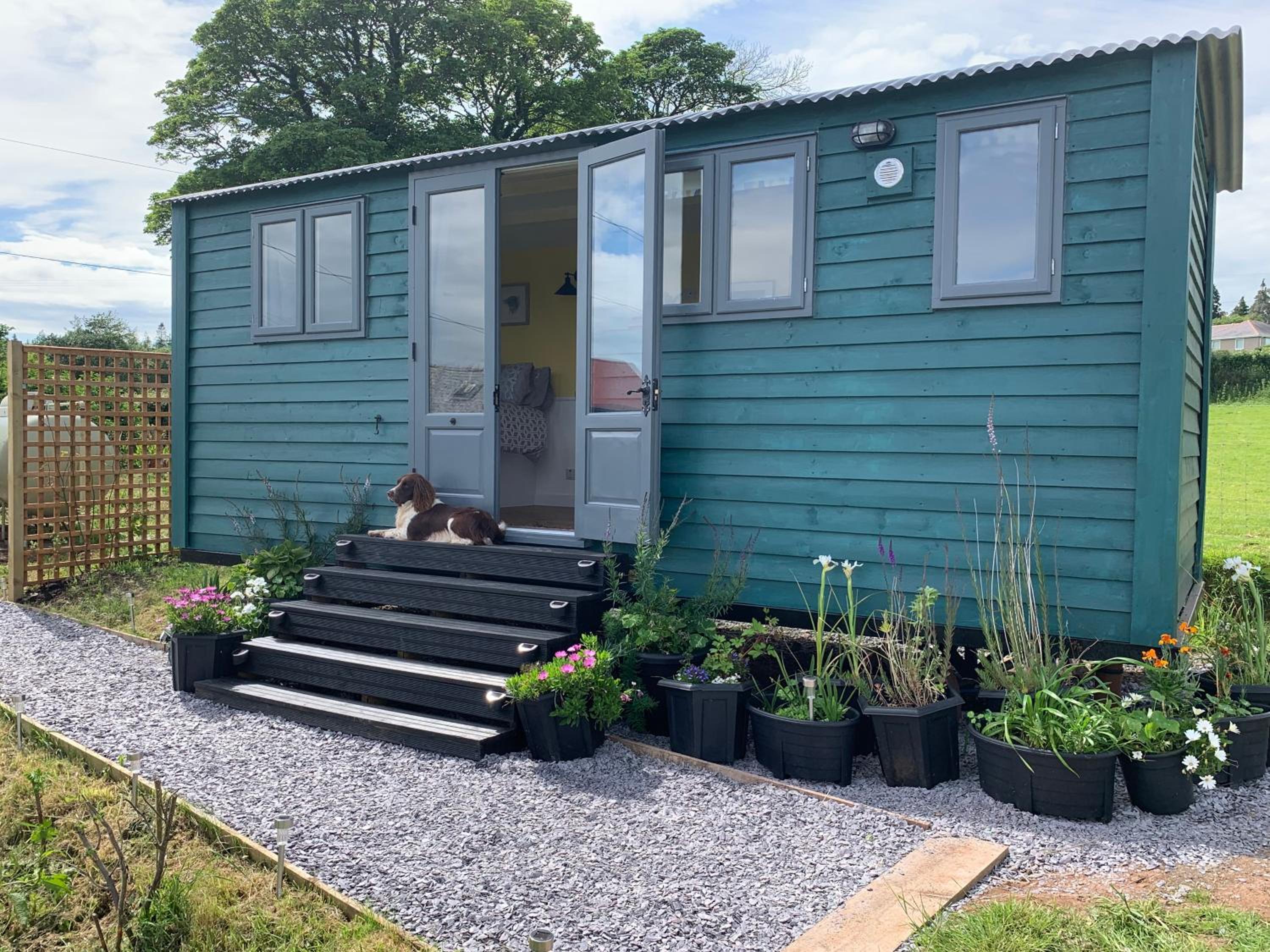 Shepherds Hut with Hot Tub North Wales Anglesey view 5
