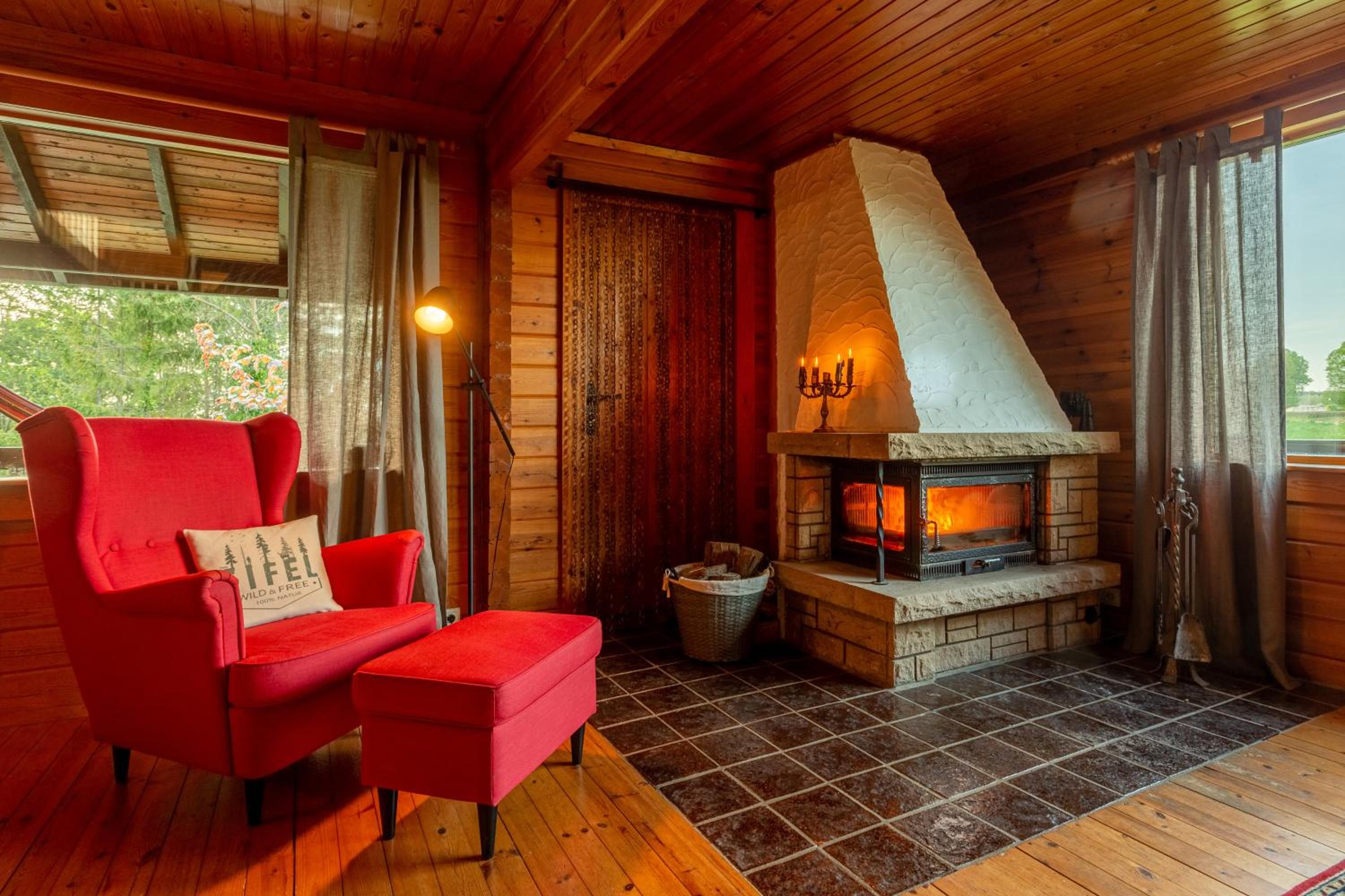 Blockhaus Eifelsteig w/ Kamin Garten & Feuerstelle