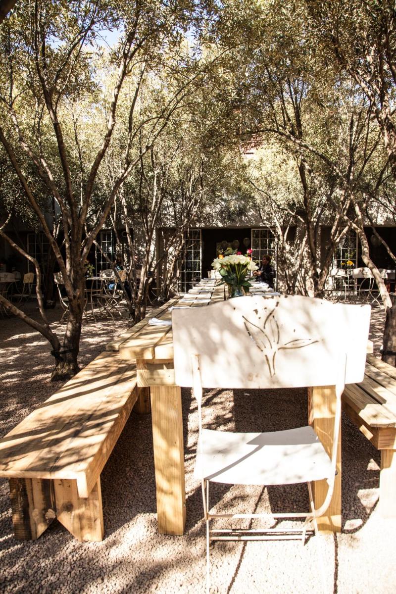 outdoor BBQ area