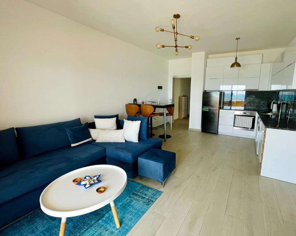 Blue and Salmon apartments