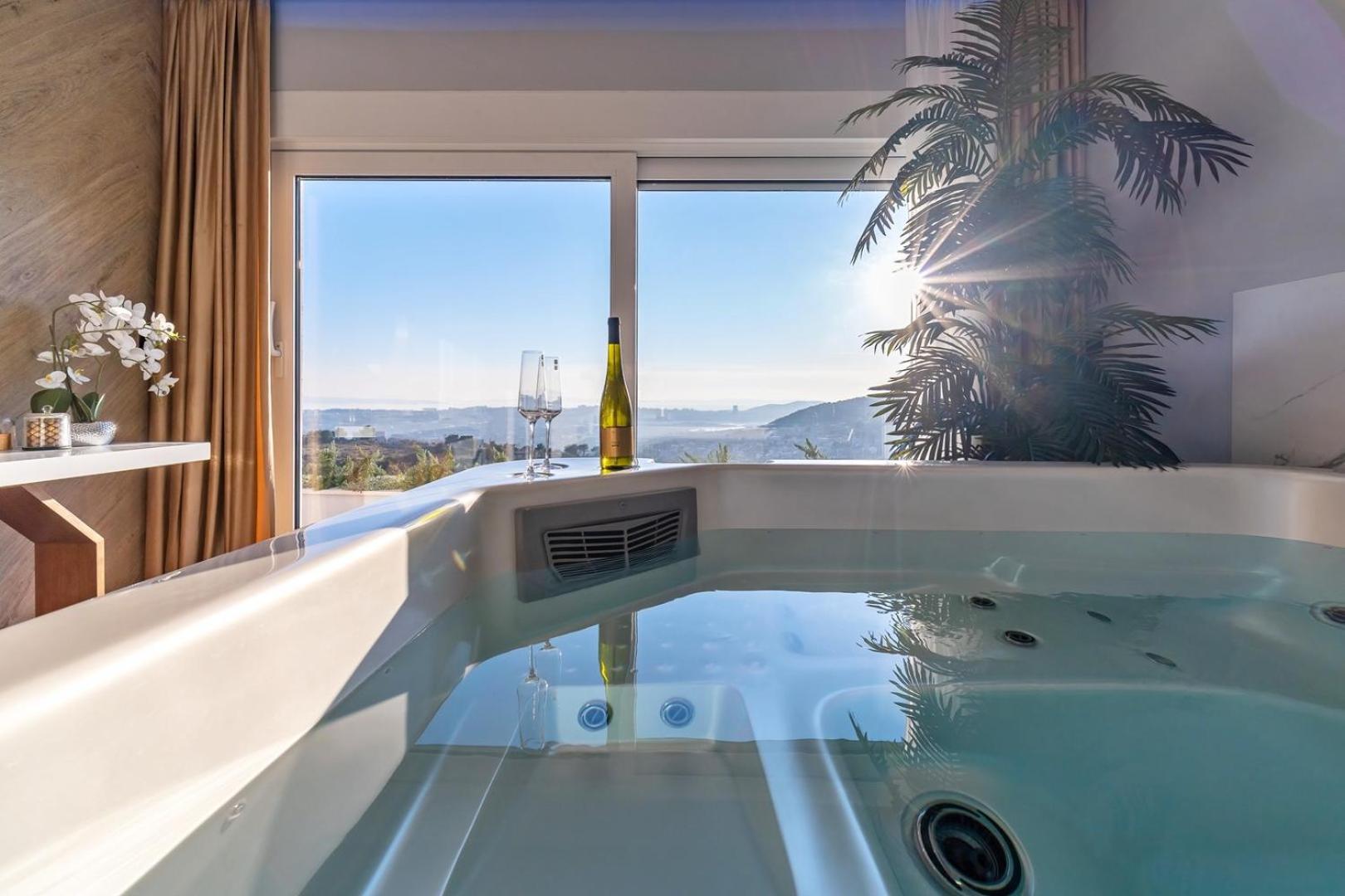 Luxury Villa Seventh Heaven with heated pool, hot-tub, gym, panoramic views on town Split view 5