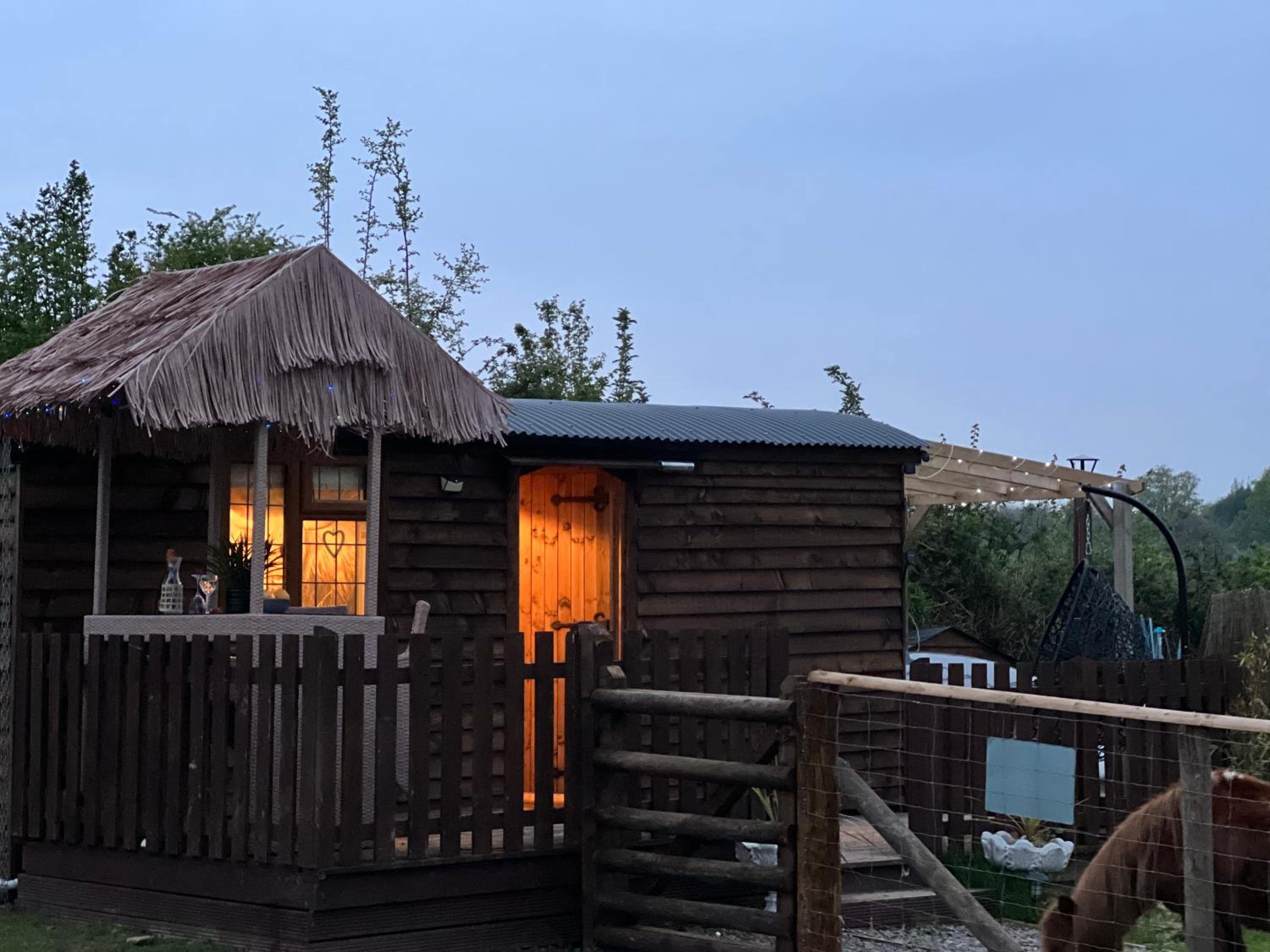 Four Seasons Mini Zoo Country Retreat with Wood Fuel Hot Tub close to kington Market Town view 4