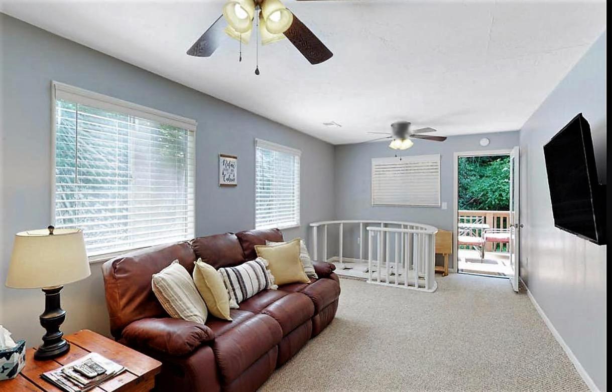 Smoky Mountain Creekside Getaway w Fire Pit FREE Tickets Game Area view 2