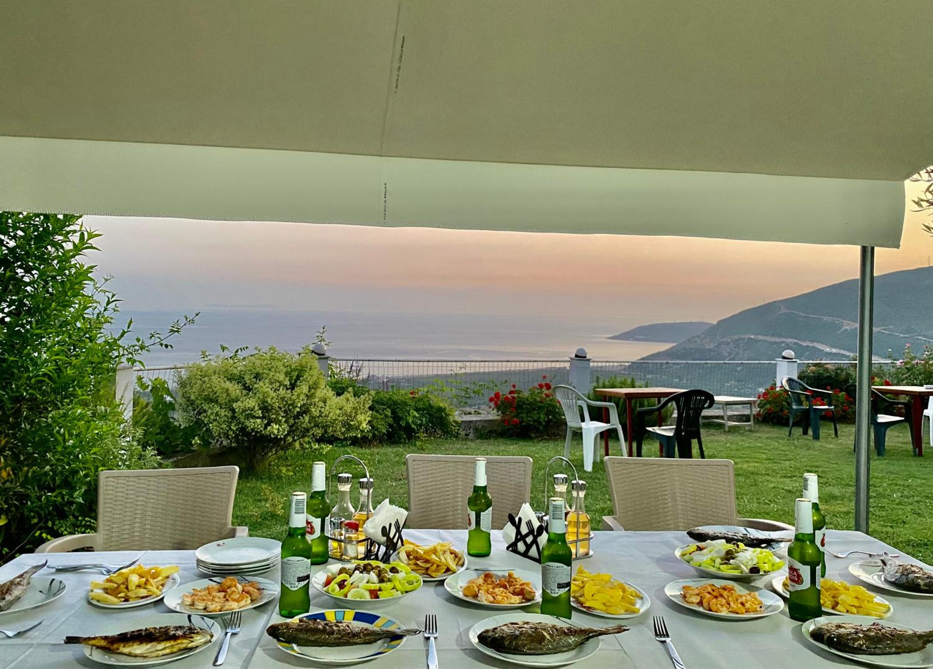 outdoor BBQ area