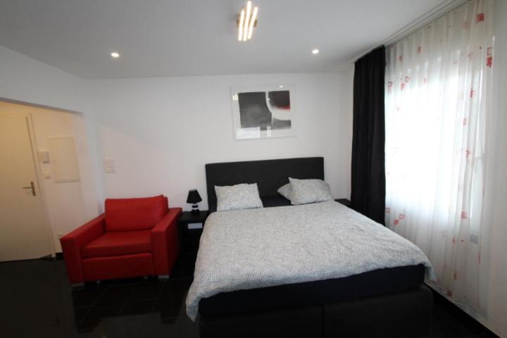 Dulliken 1 Schlafzimmer, Wohnzimmer, Küche mit Geschirr komplett, Bad