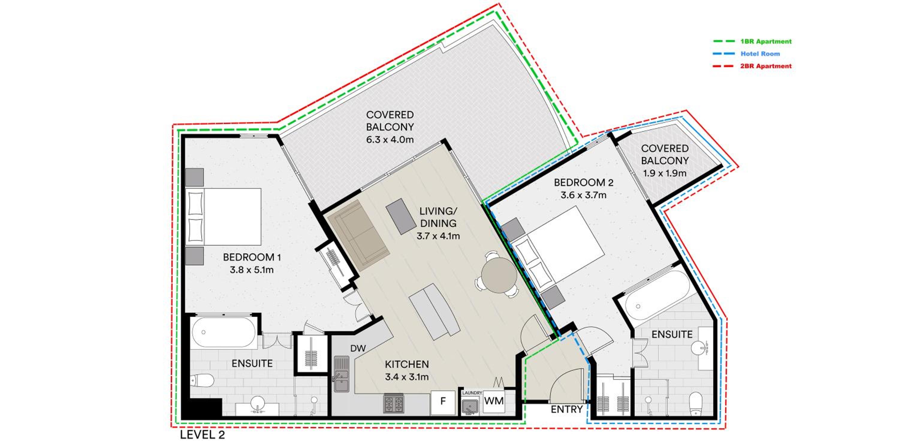 Oceanview Apartment in Salt Beach Resort by uHoliday - 2BR, 1BR and Hotel Room configurations available view 4