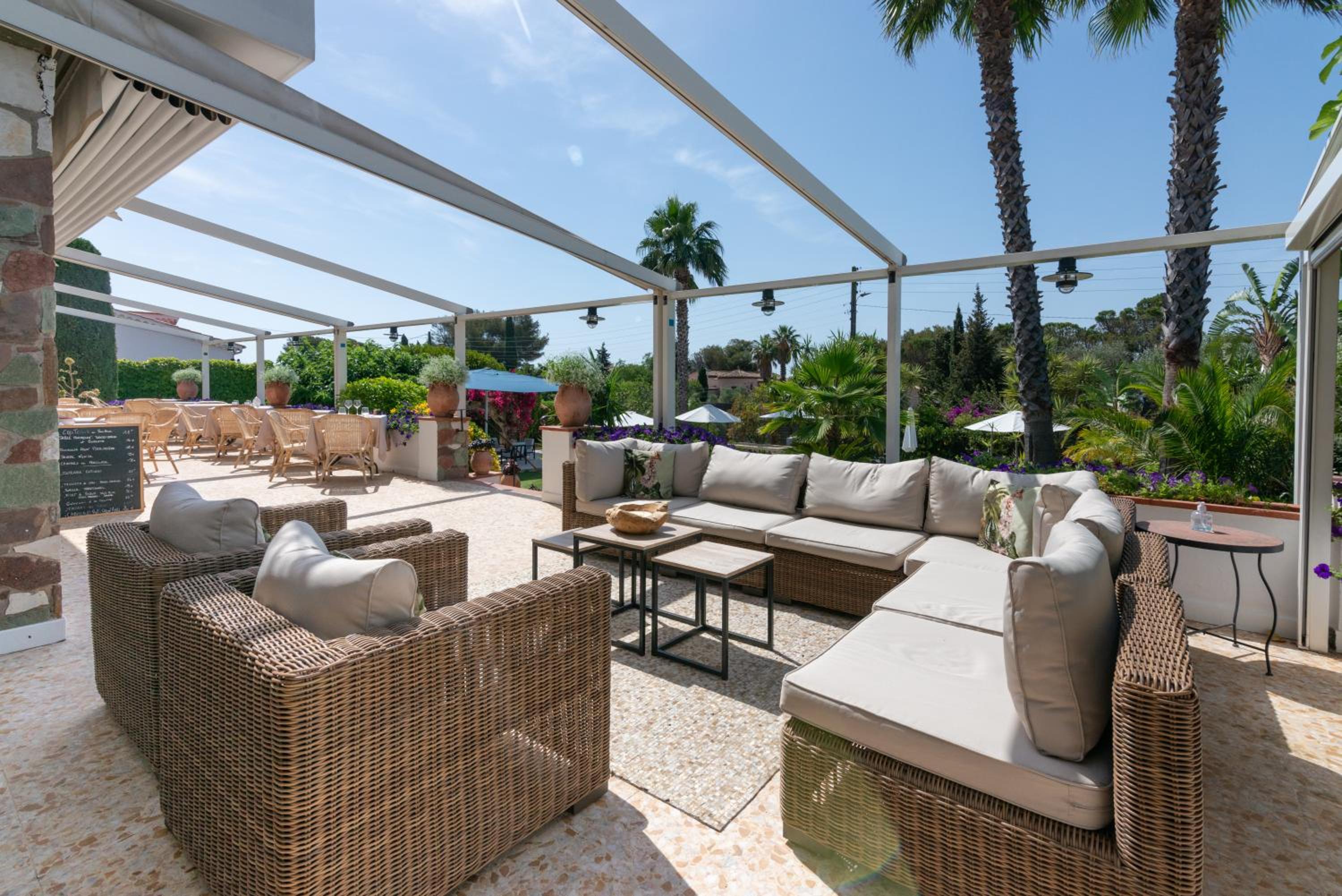 outdoor BBQ area