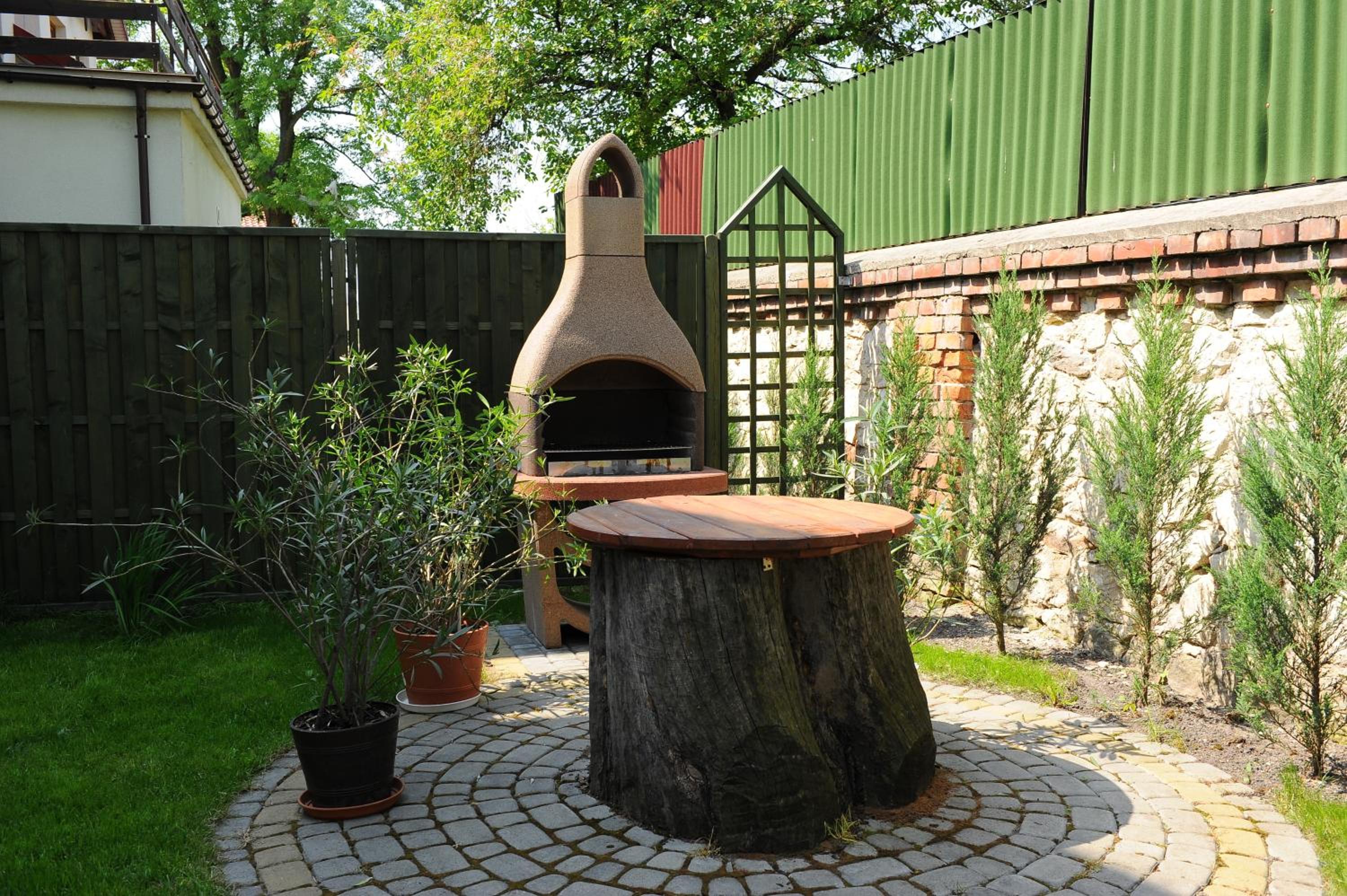 outdoor BBQ area