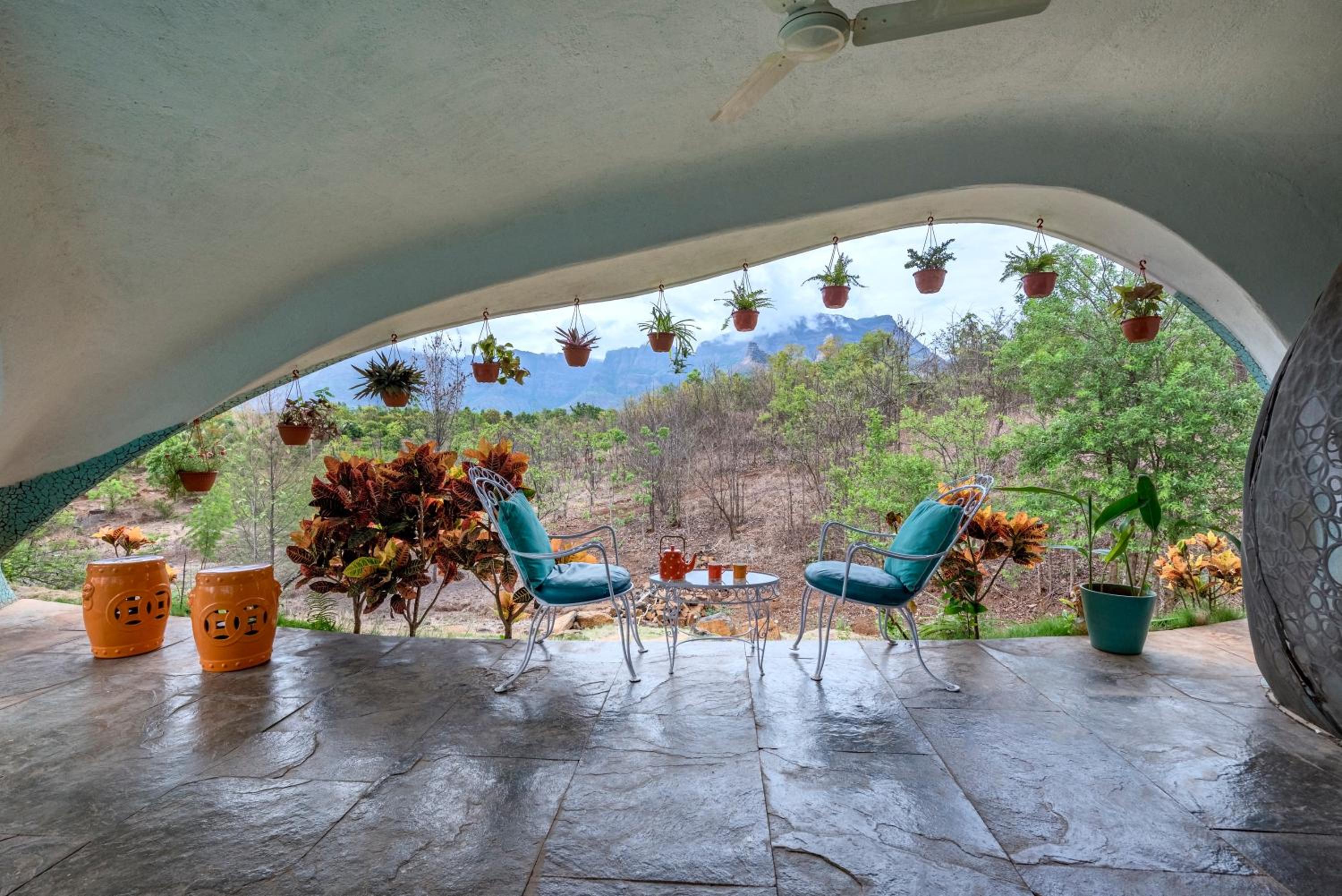 SaffronStays AsanjA Dragonfly - 3 BR India first earth sheltered home view 5