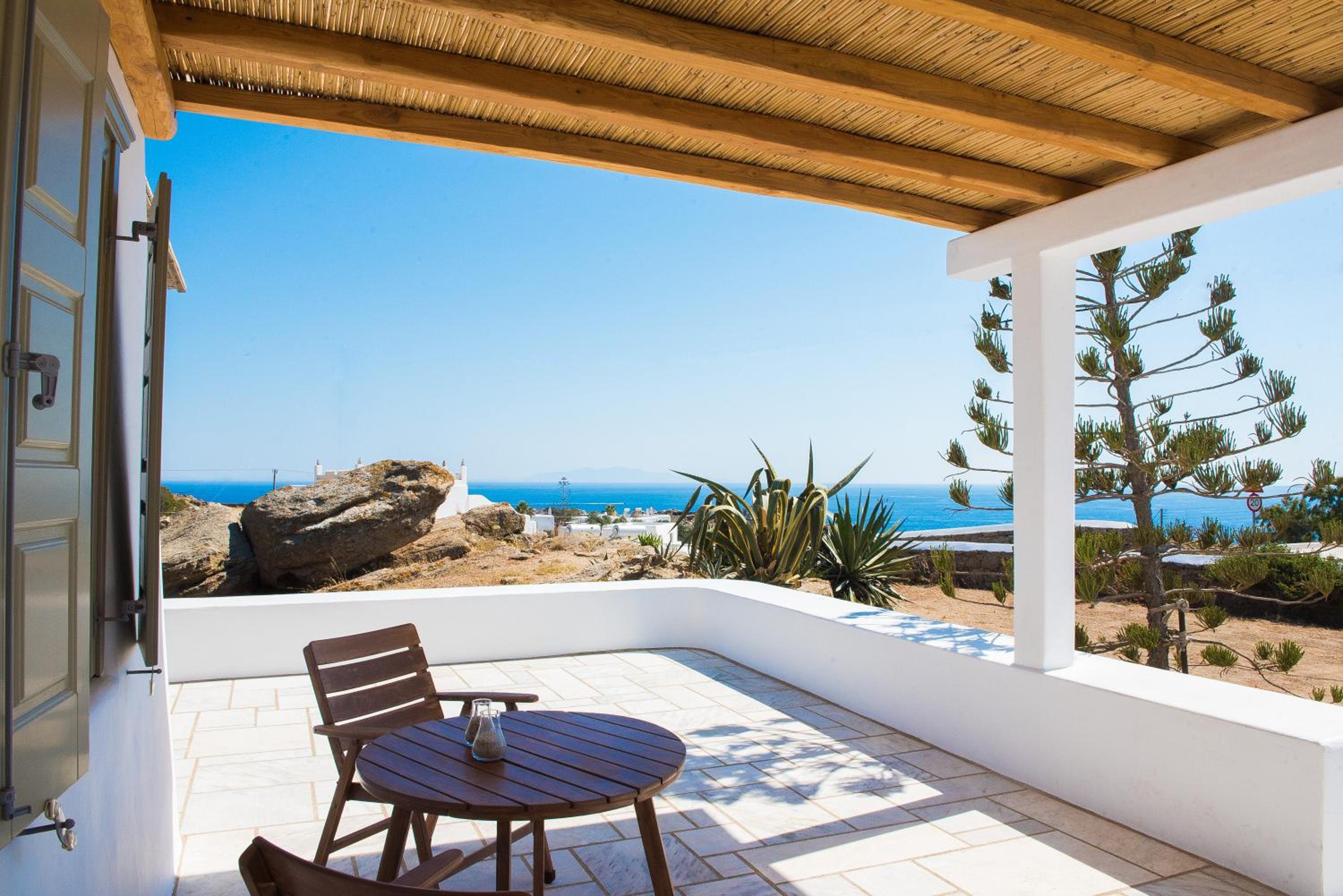 Villa Abella Paraga Mykonos, Traditional with amazing sea view, up to 6 people view 4