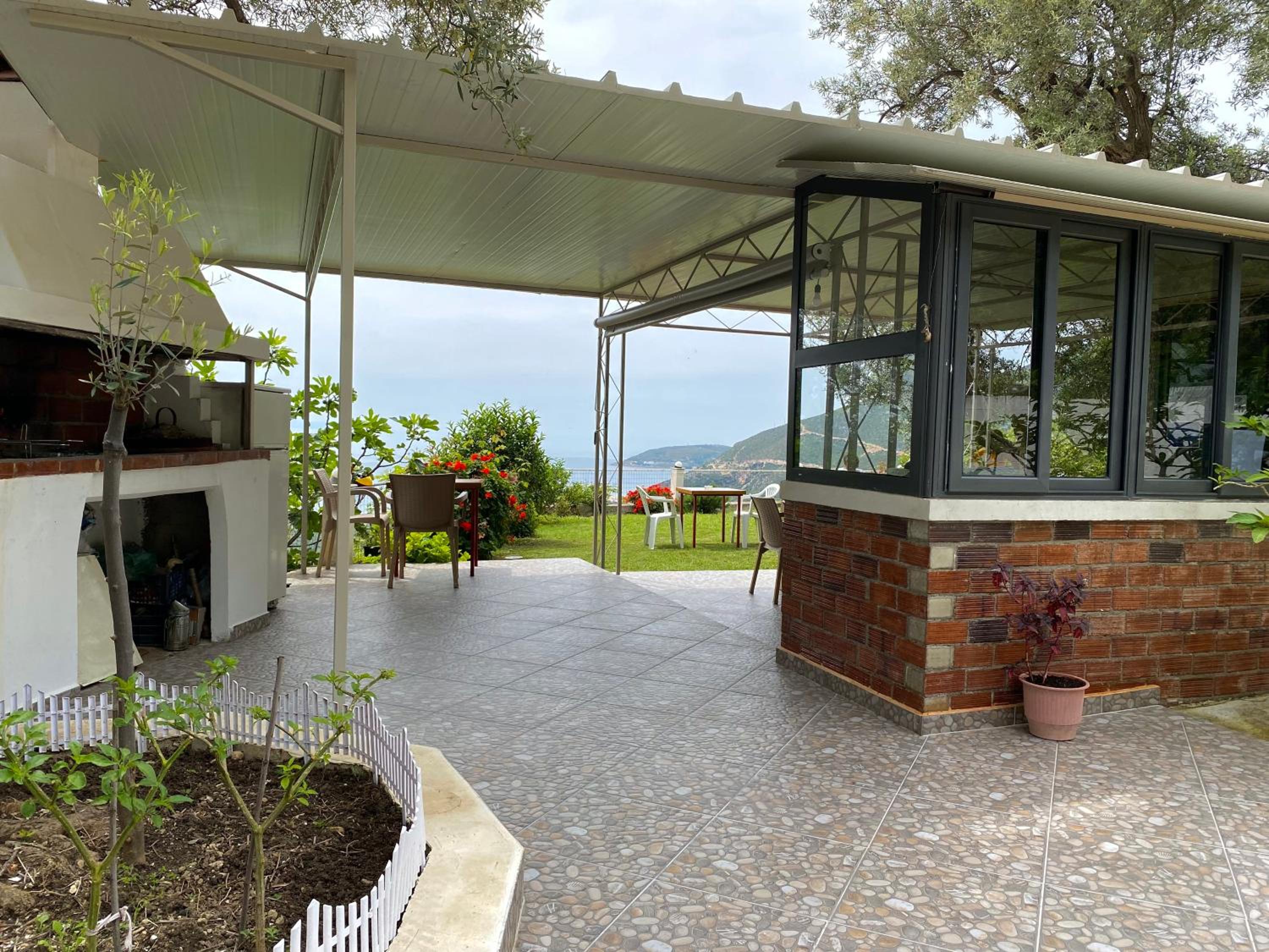 outdoor BBQ area