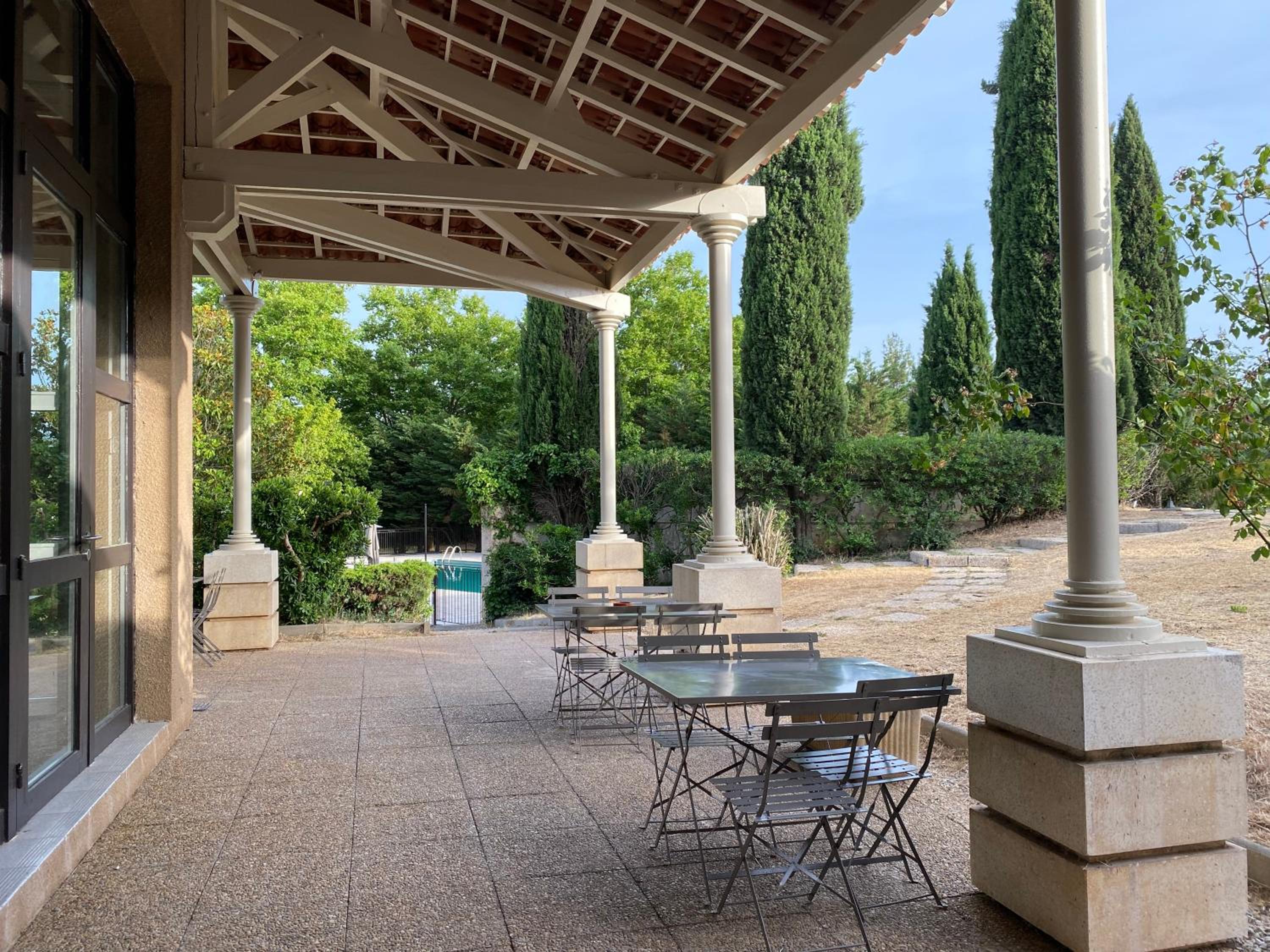 outdoor BBQ area