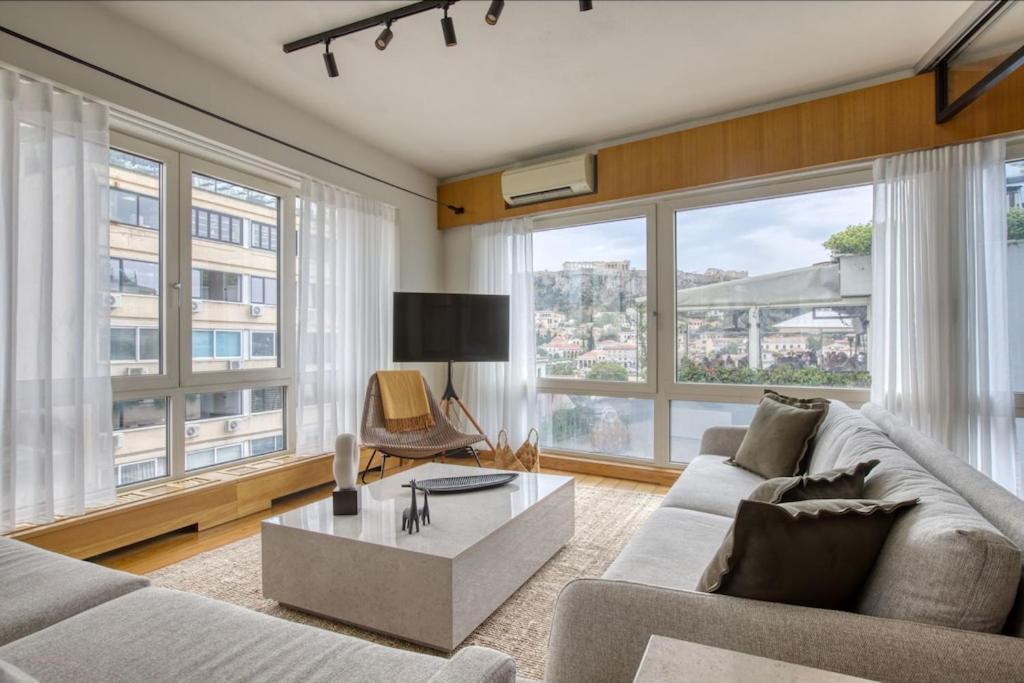 Sunny Luxury Loft,Stunning Acropolis View, Jacuzzi