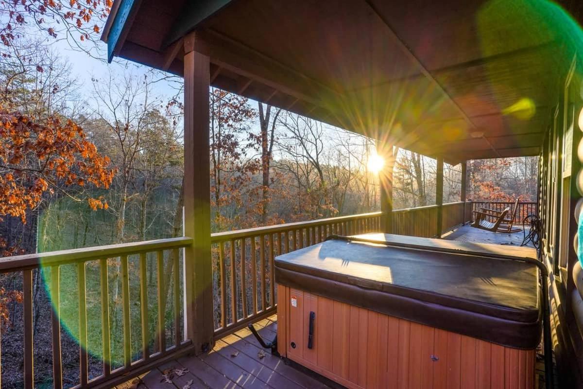 Cozy Creekside Log Cabin w Firepit, Hot Tub, WIFI view 4