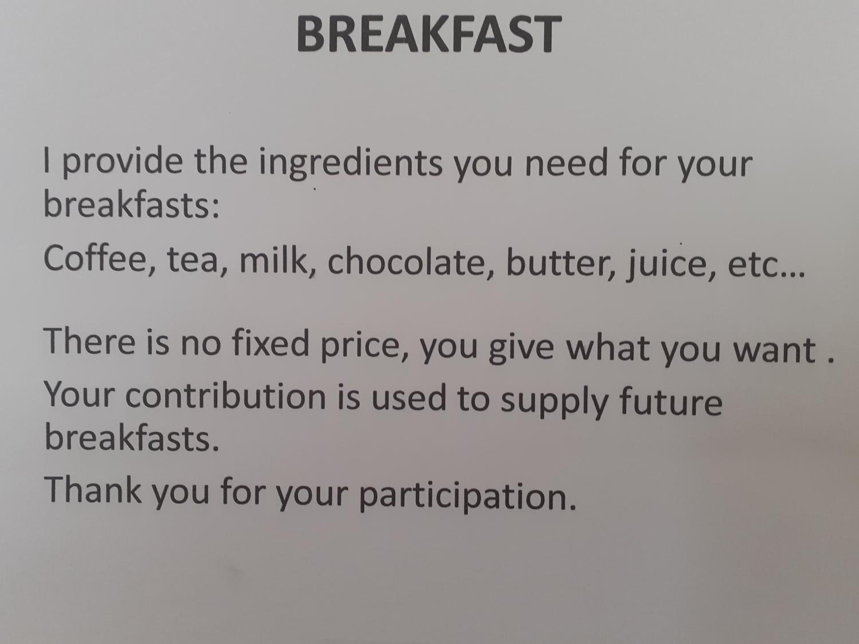 breakfast buffet