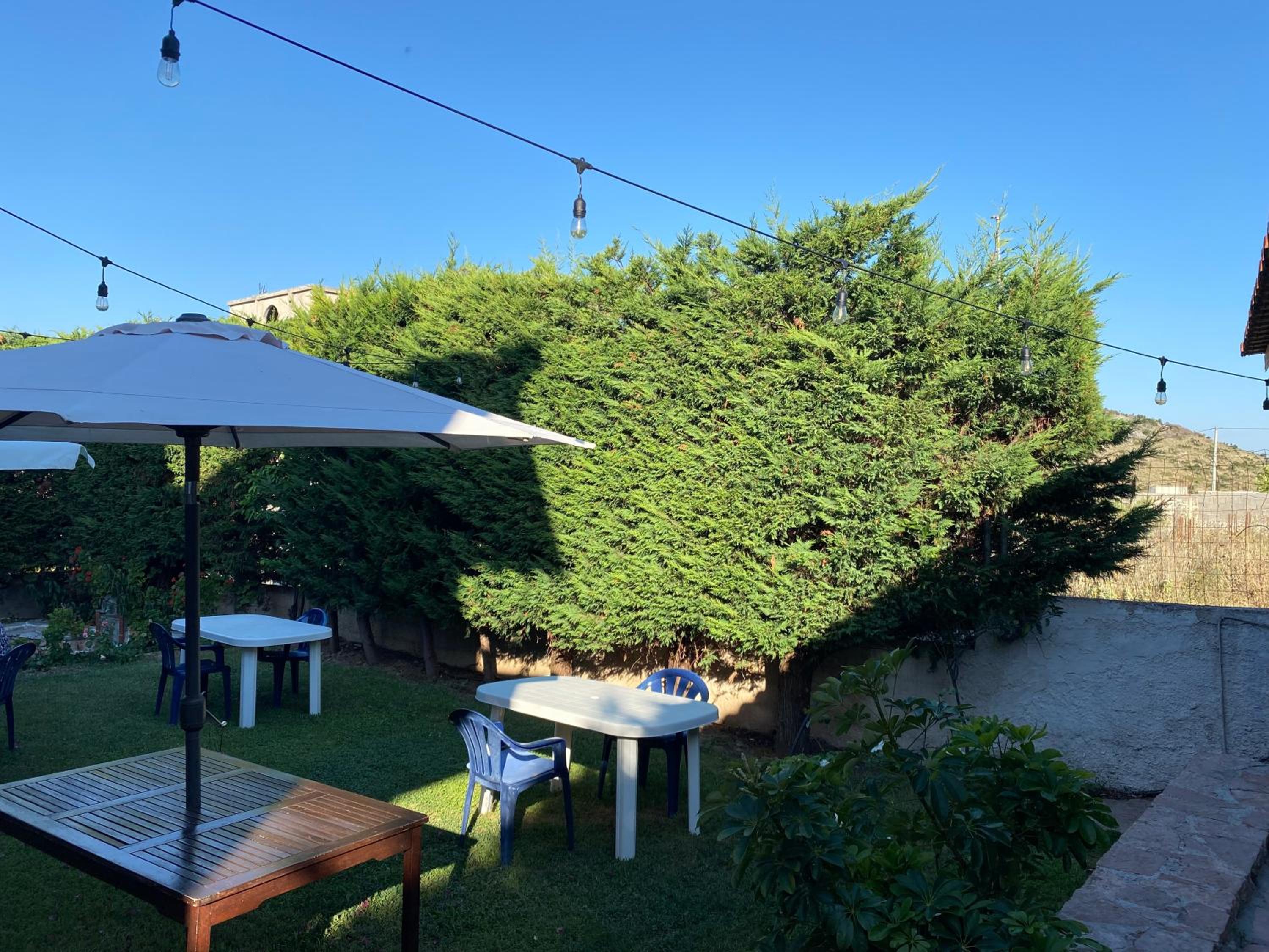 outdoor BBQ area