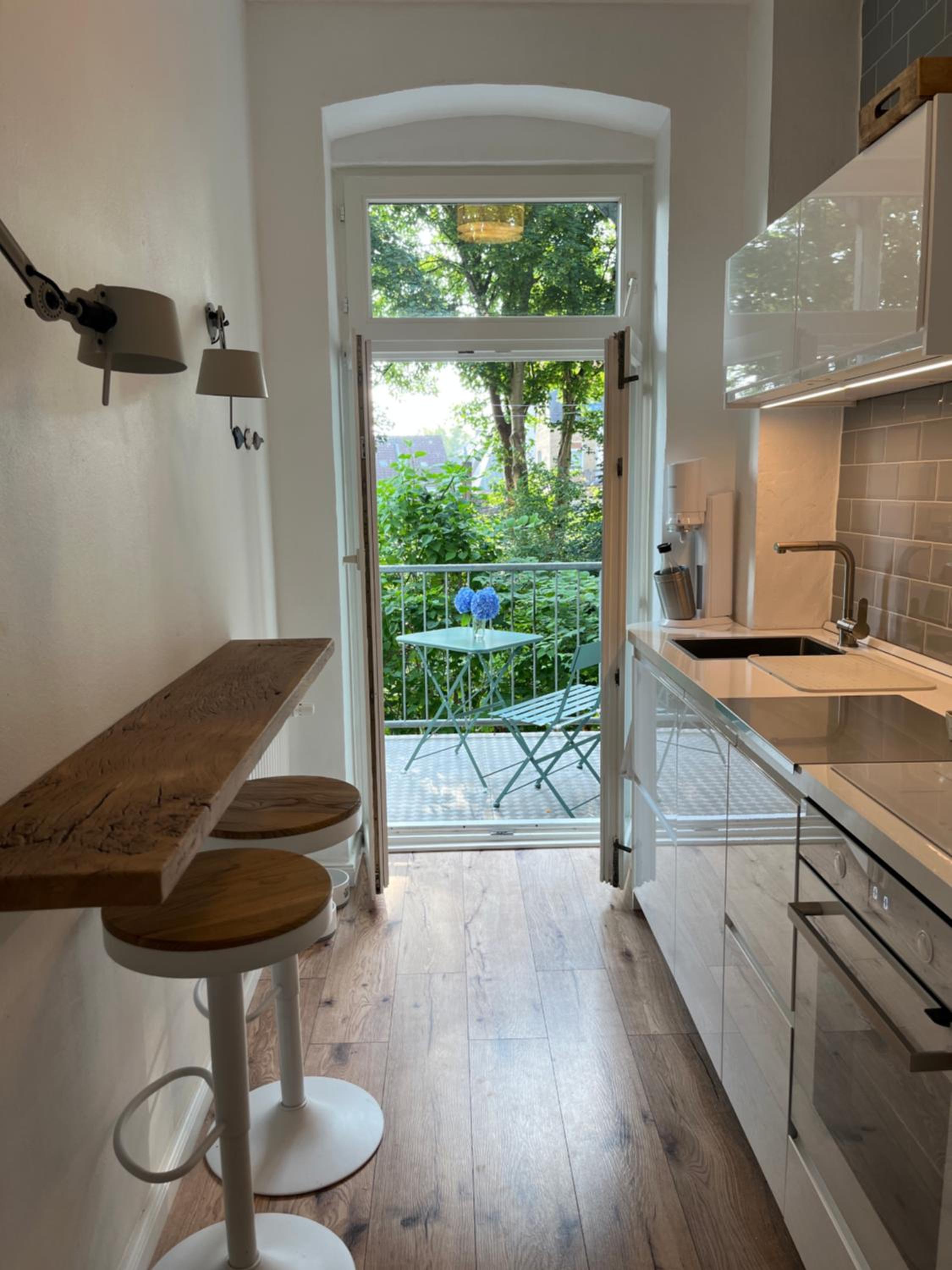 3 Zimmer Ferienwohnung Burghof mit Balkon im Herzen Flensburgs