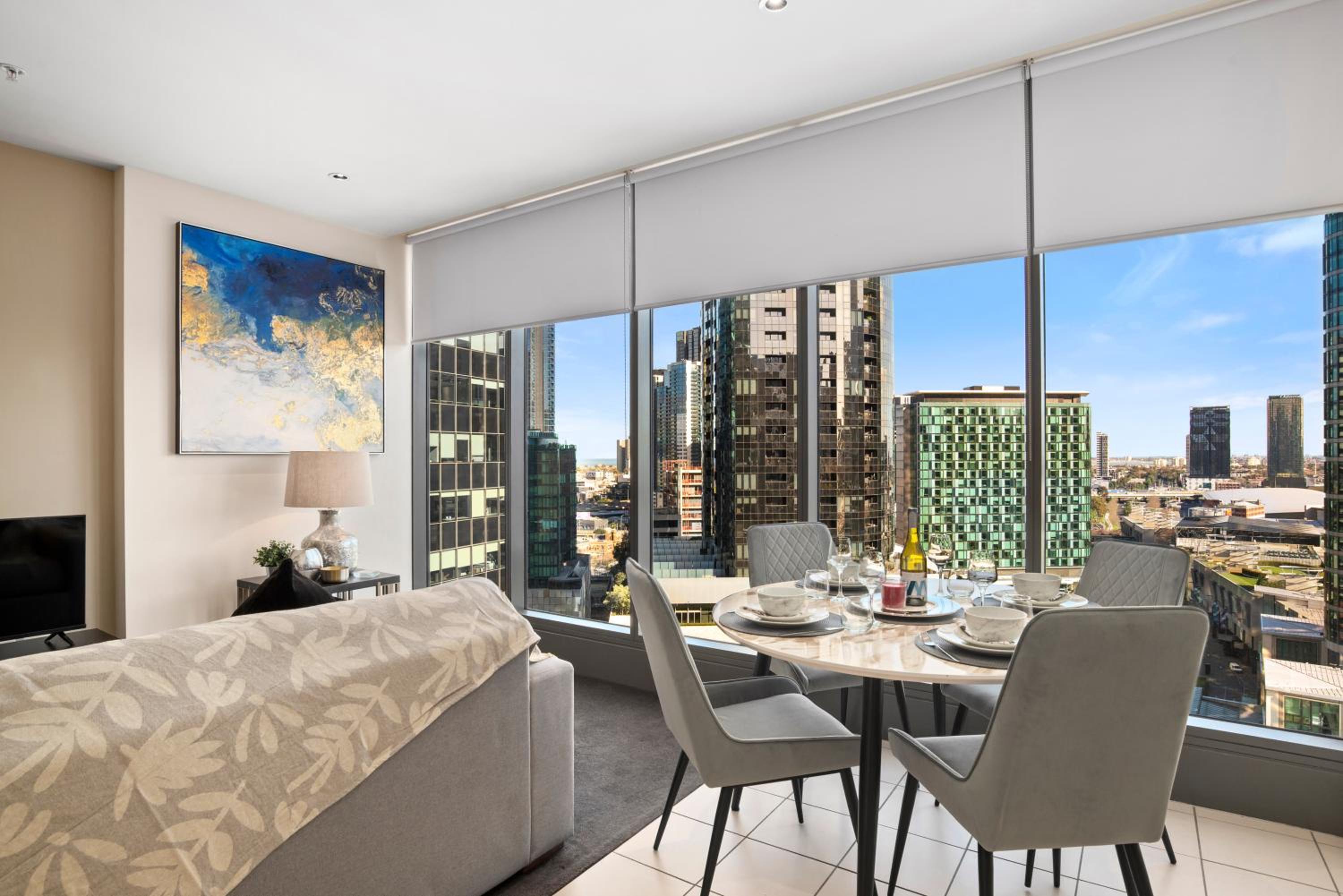 Sophisticated Designer Condo W River & City Views