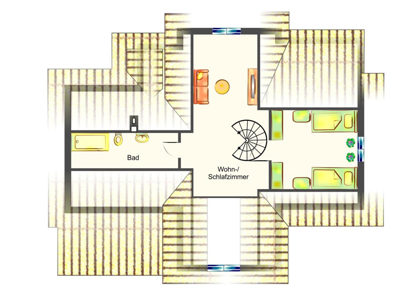 Villa am Waldesrand Kölpinsee Villa am Waldesrand Dachgeschoss