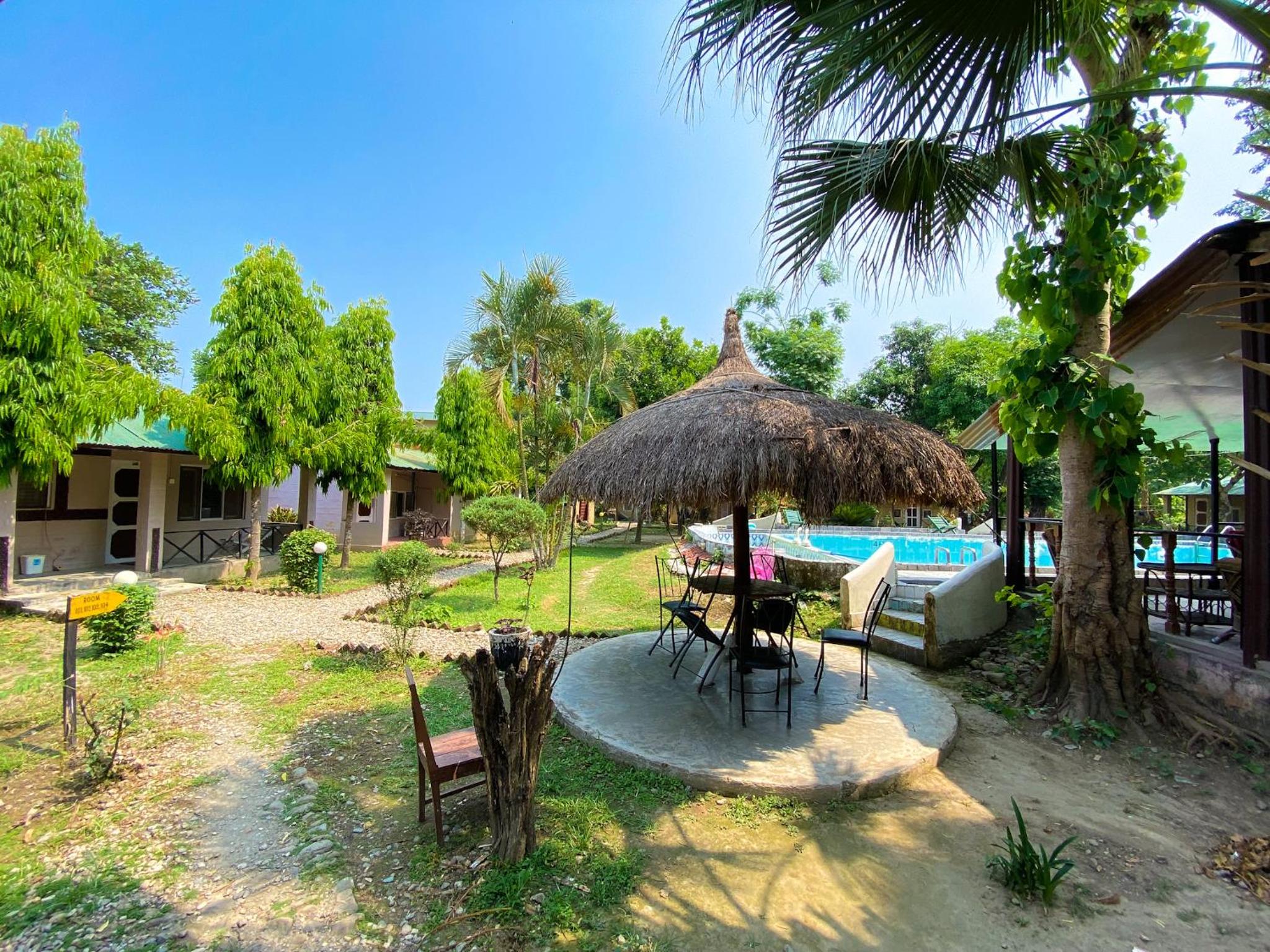 outdoor BBQ area