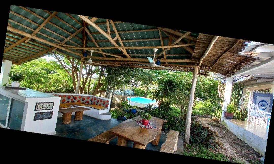 outdoor BBQ area