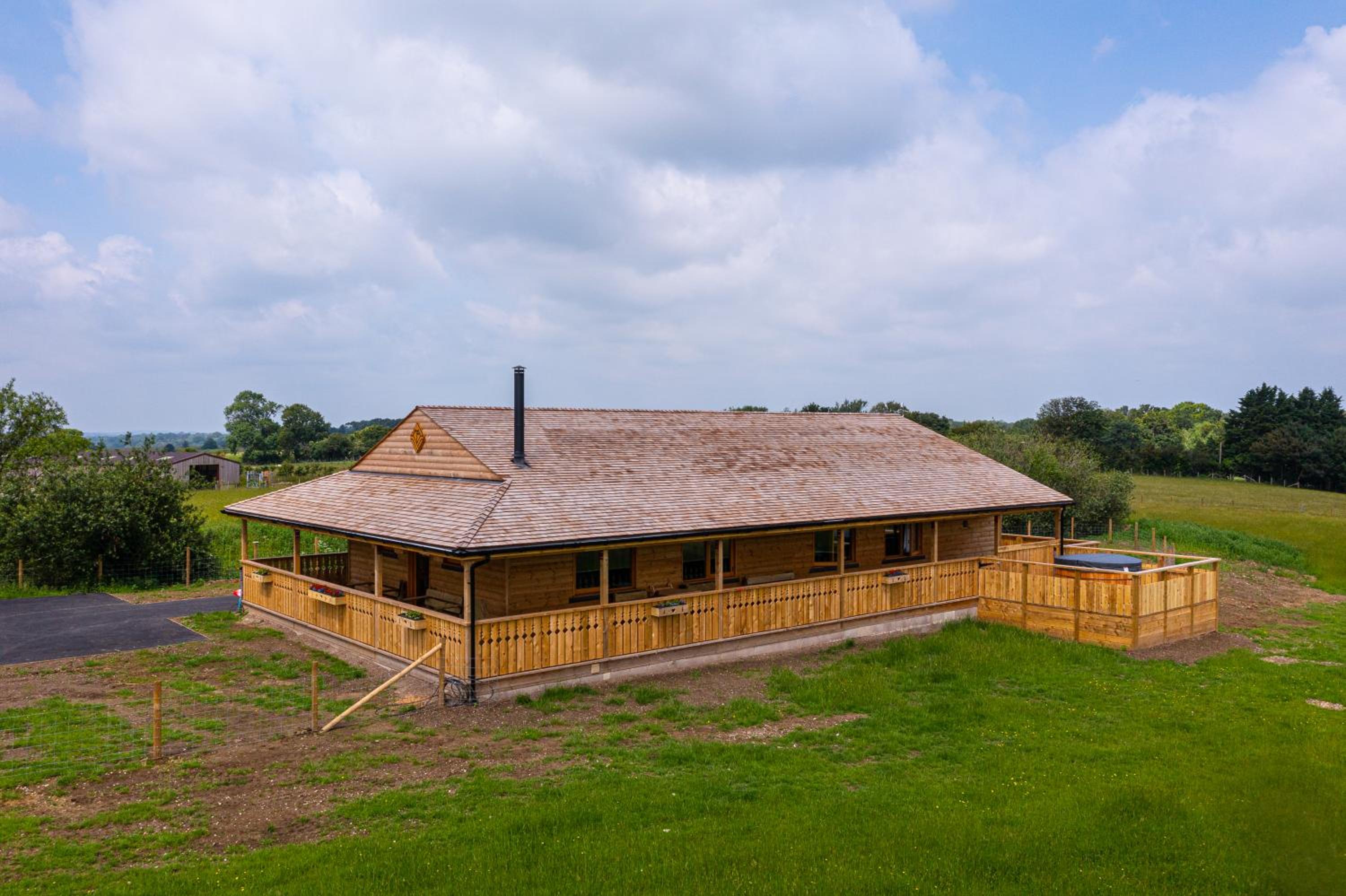 Luxury Log Cabin with a Hot Tub view 2