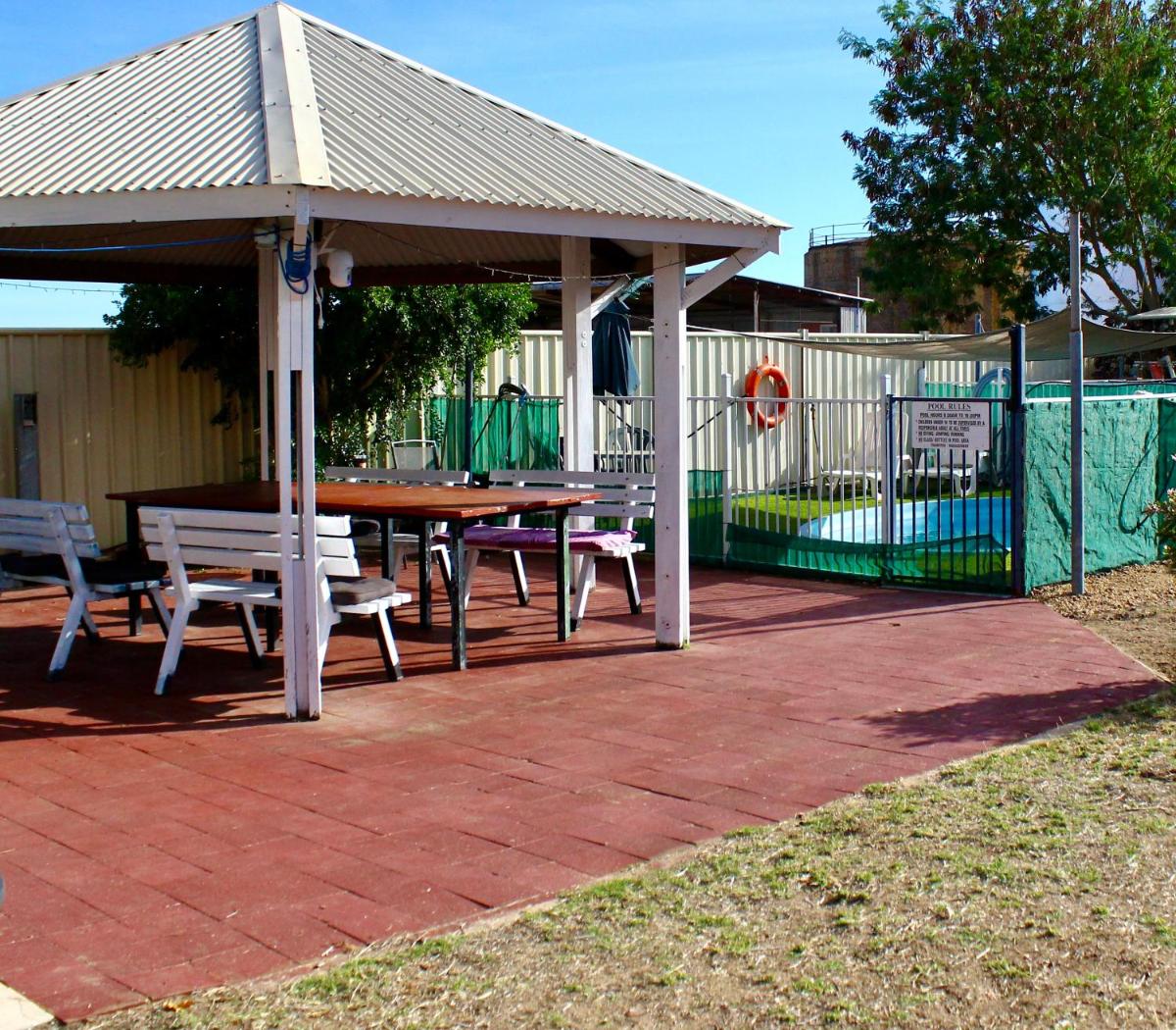 outdoor BBQ area