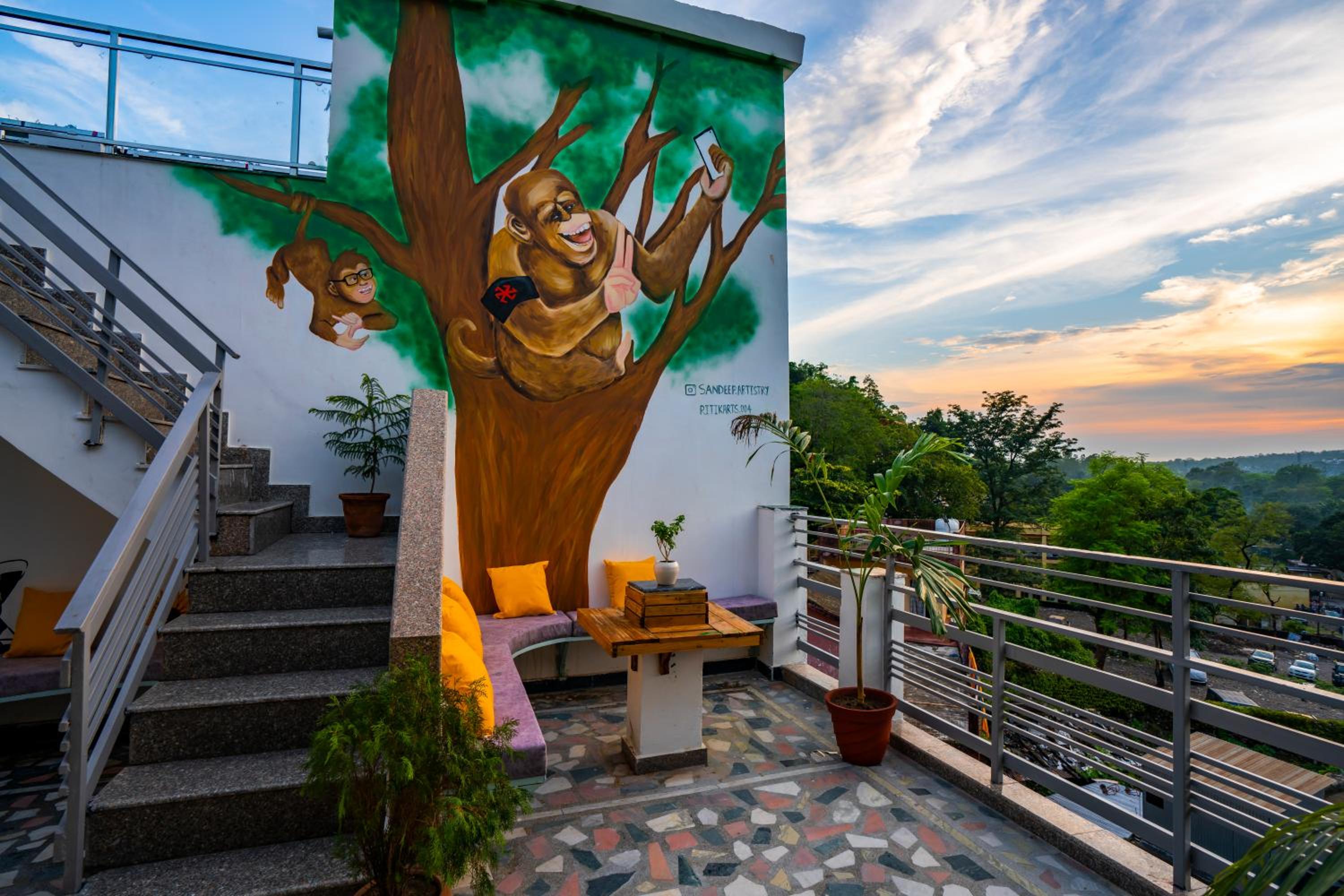 Zostel Rishikesh, Laxman Jhula view 4