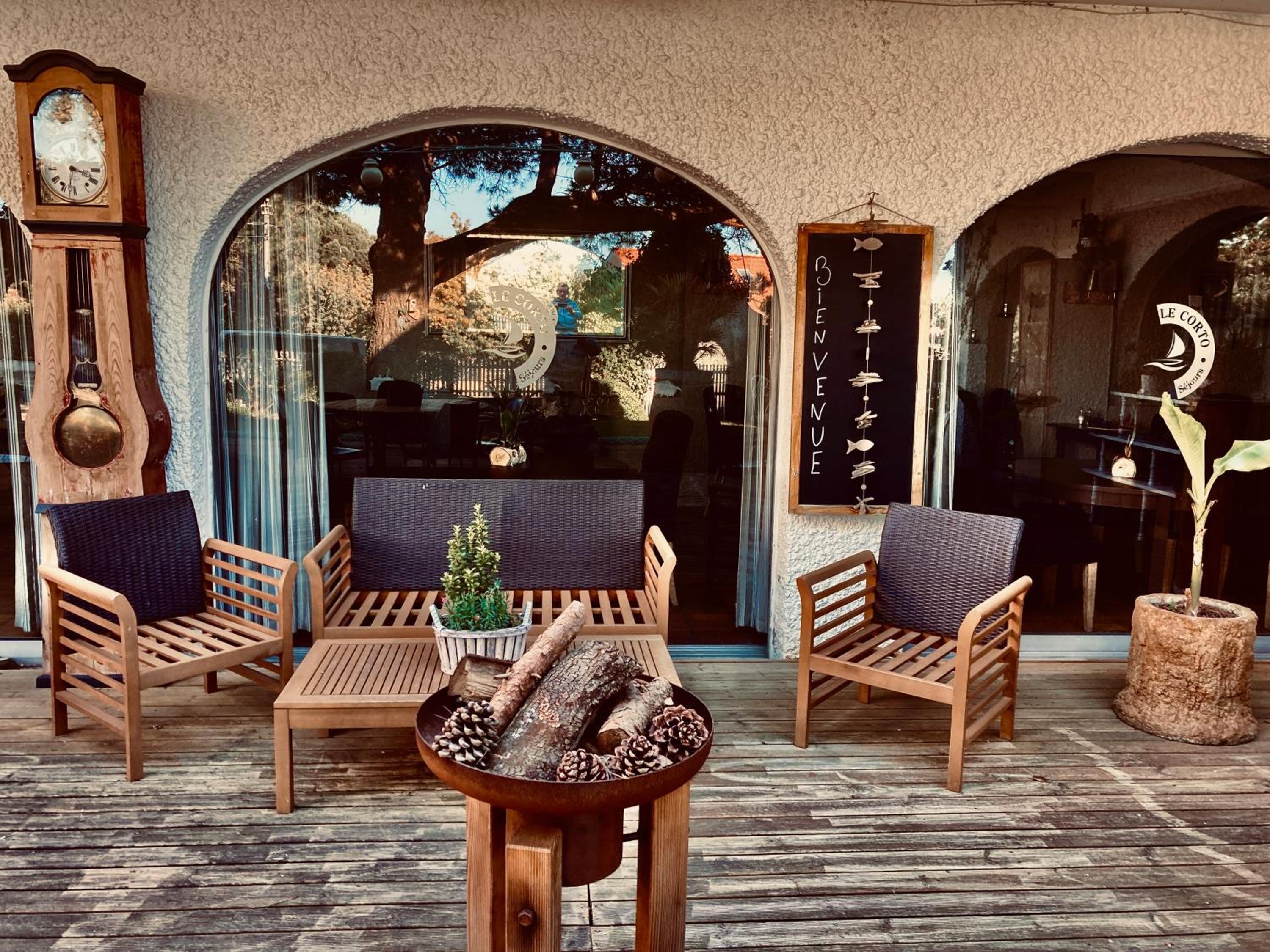 outdoor BBQ area