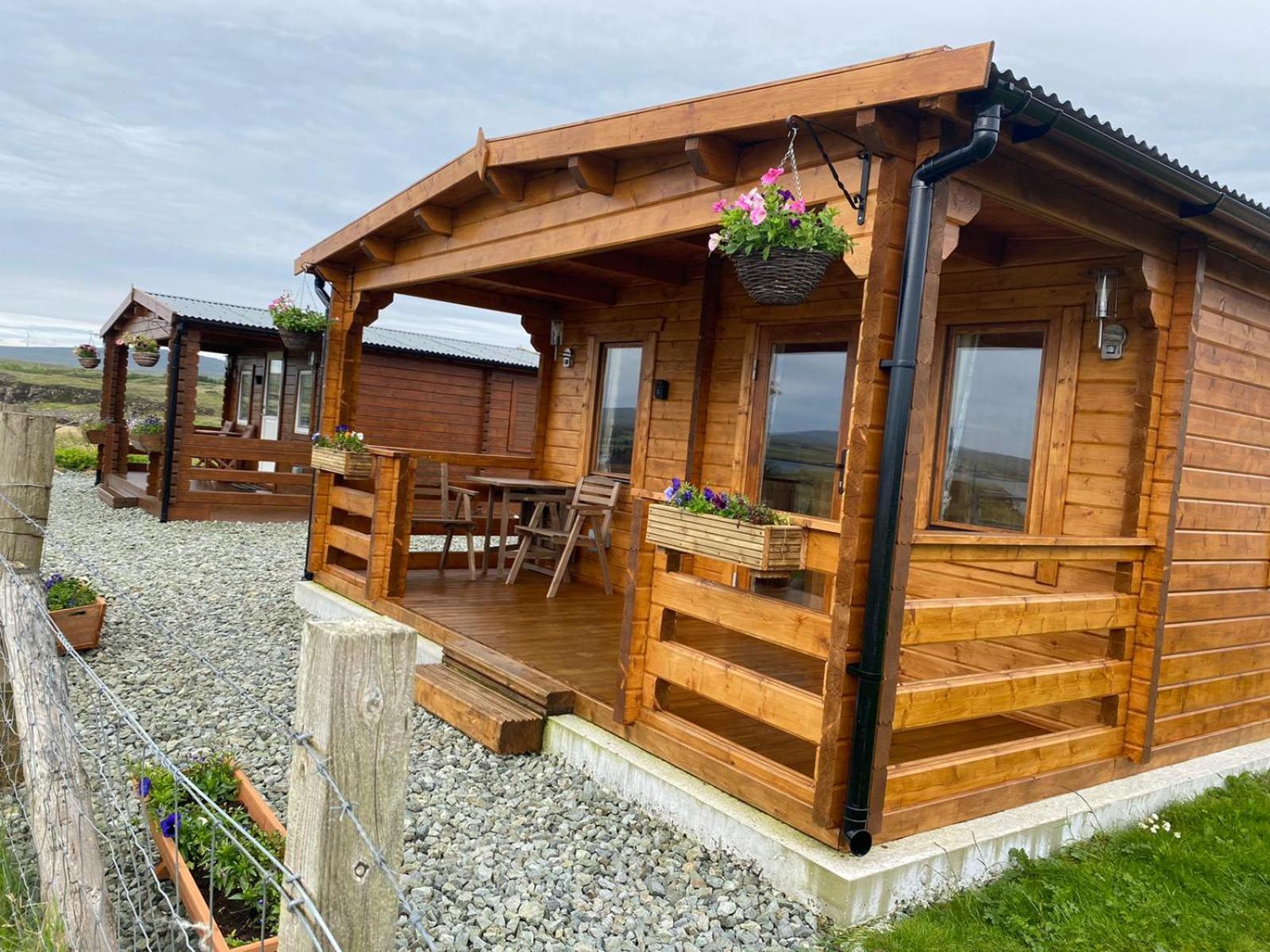 Harlosh Log Cabins view 3