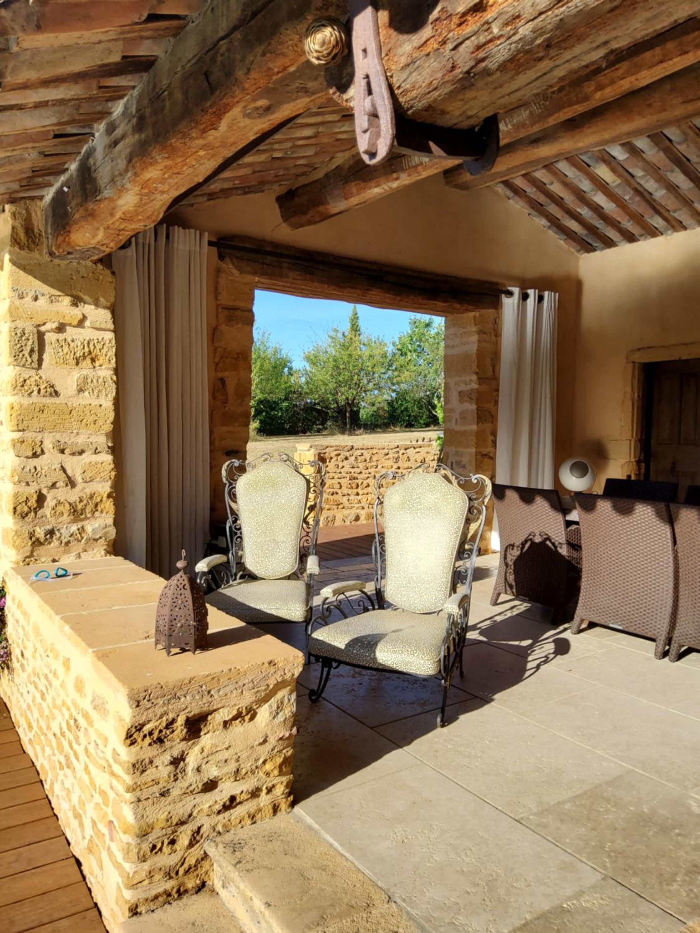 outdoor BBQ area