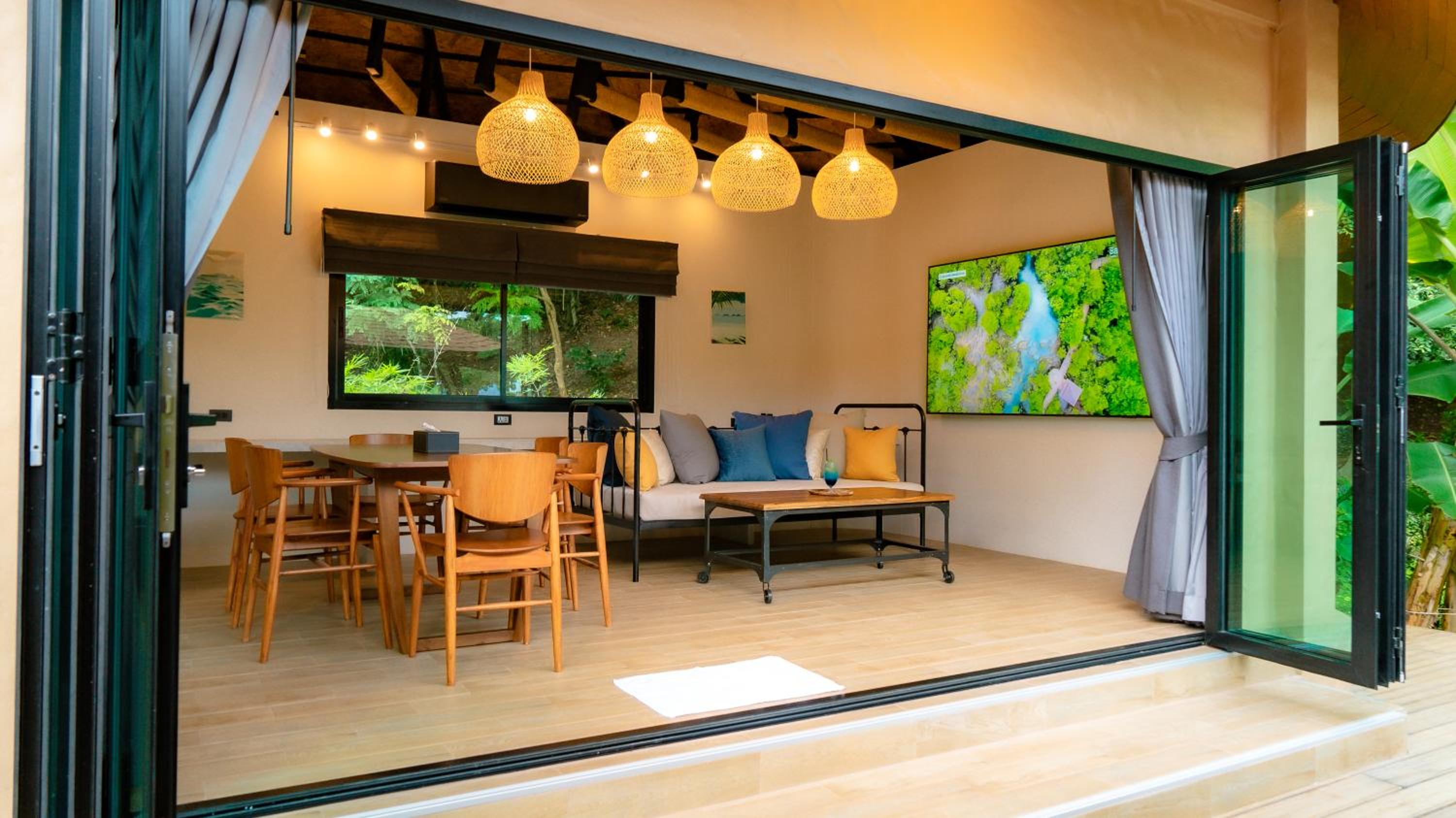 outdoor BBQ area