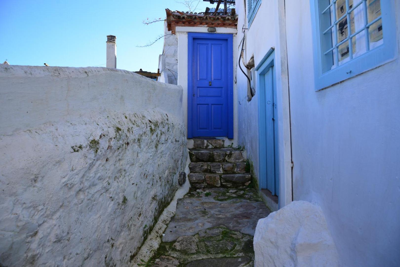 Hydra town, Relaxing patio Panoramic sea view